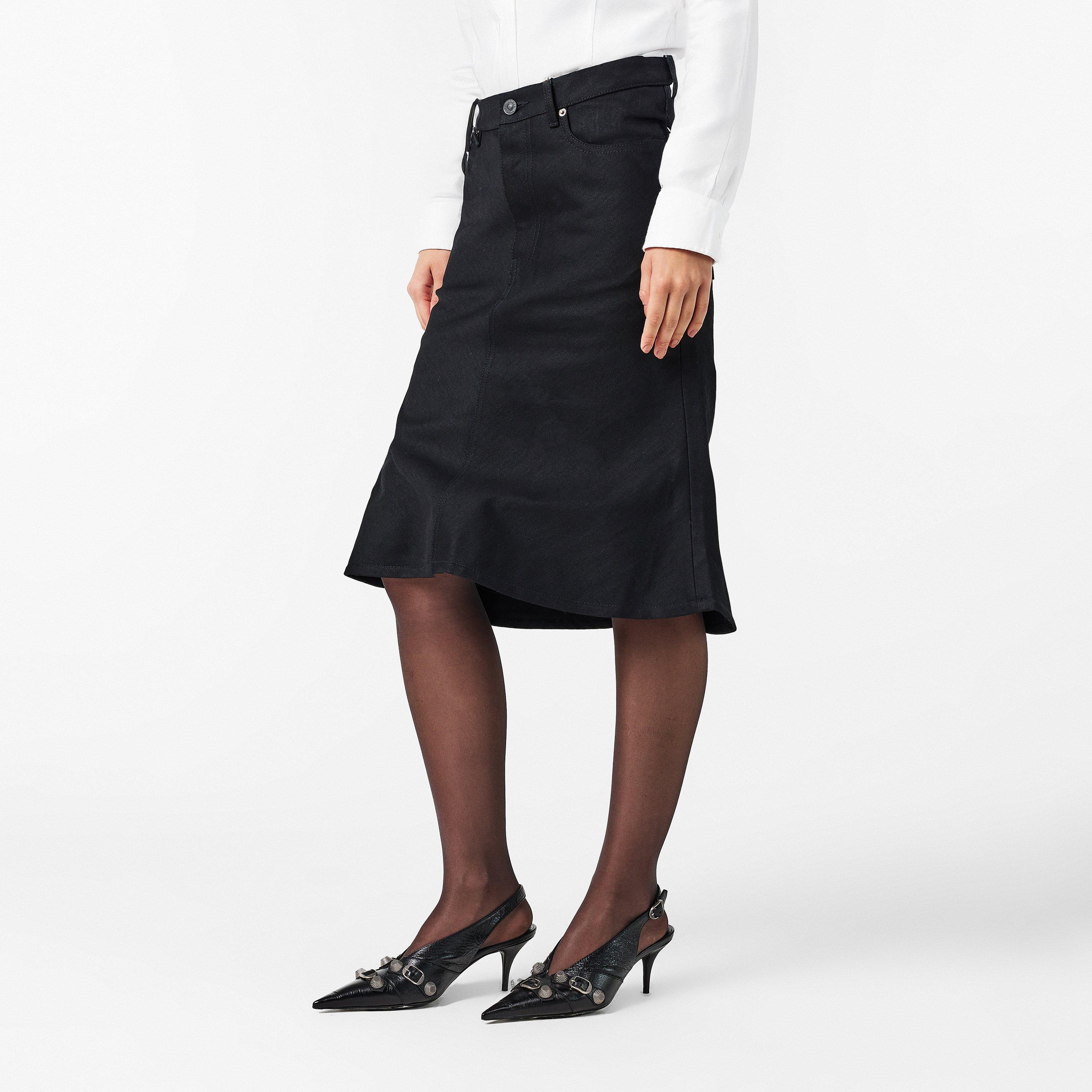 Black - Balenciaga - Women's Denim Skirt - 3