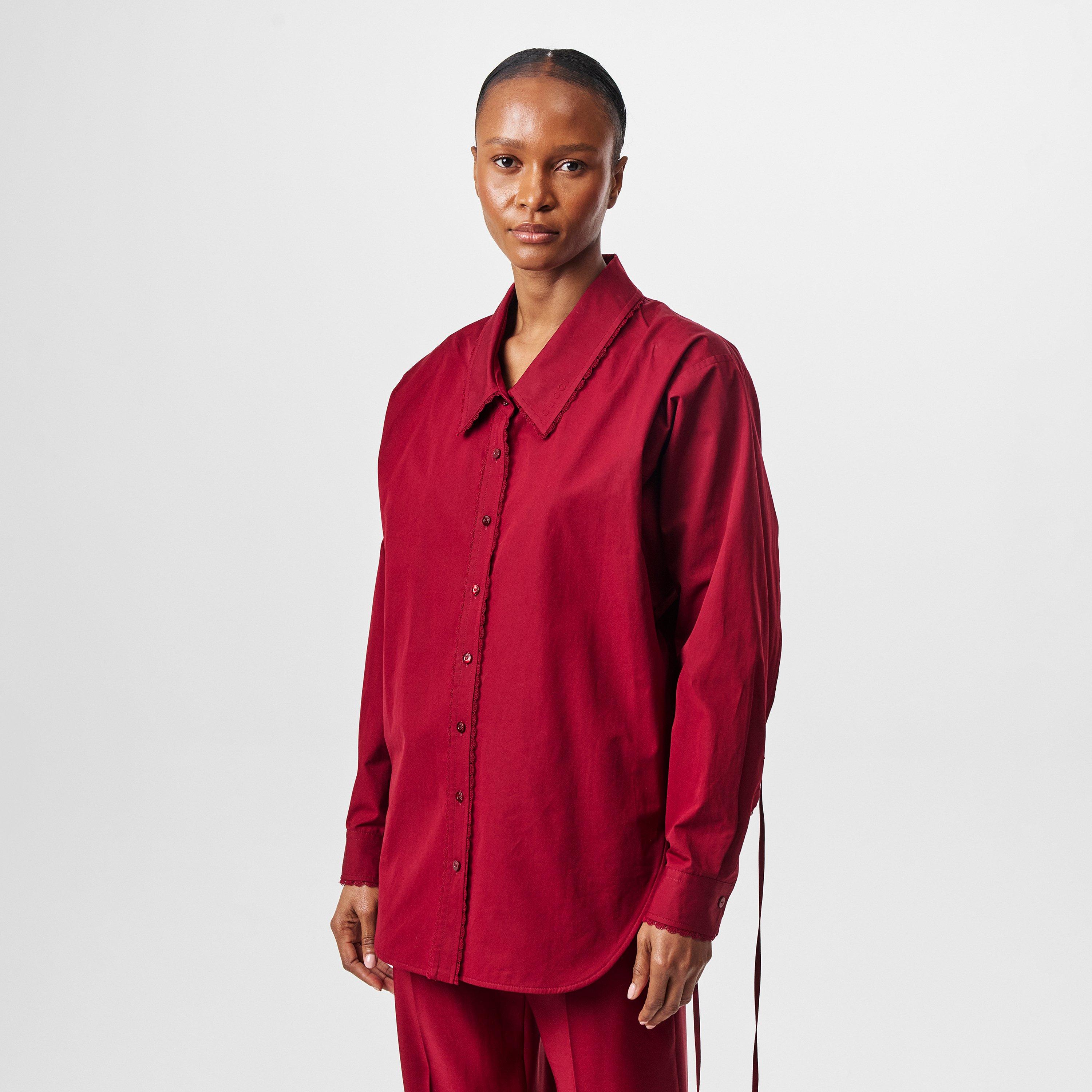 Rosso Ancora - Gucci - Cotton Poplin Shirt - 3