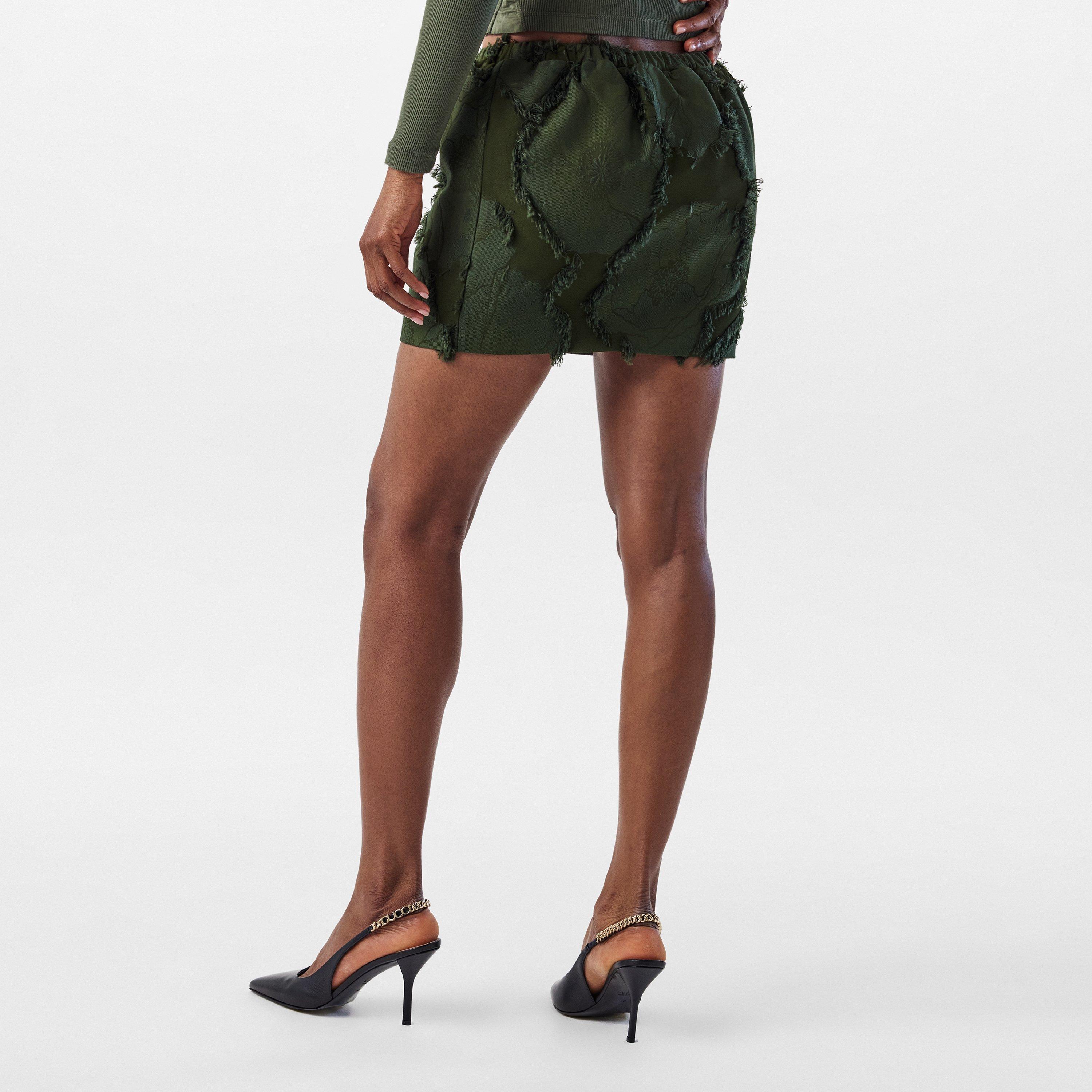 Army Green - Gucci - Fil Coupe Mini Skirt - 4