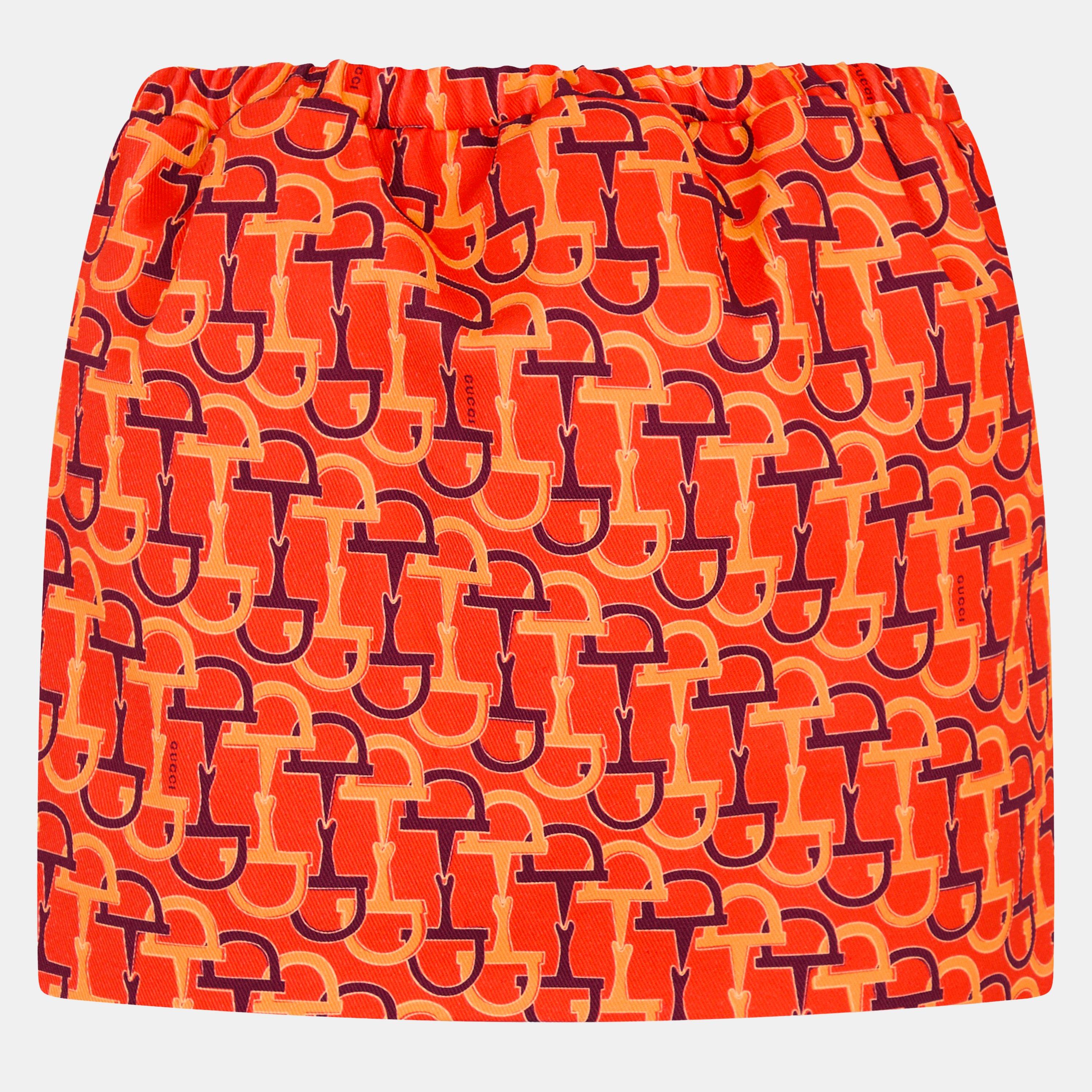 Orange/Ancora - Gucci - Horsebit Skirt - 1