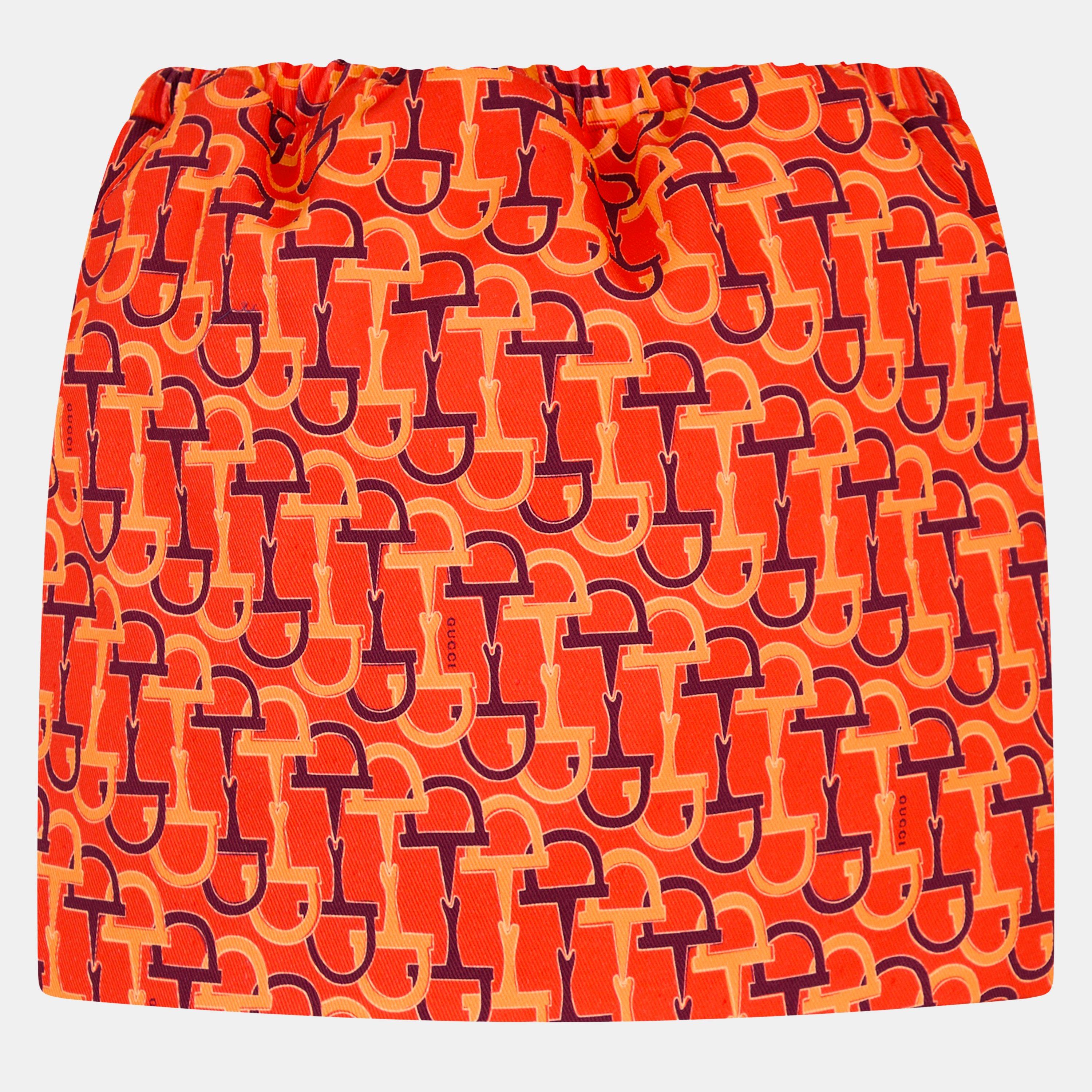 Orange/Ancora - Gucci - Horsebit Skirt - 2