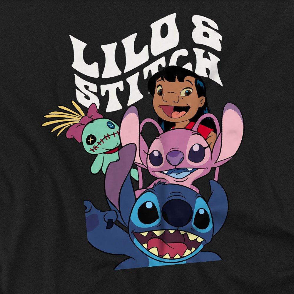 Black - Disney - Lilo Stitch Character Montage Long Sleeve T-Shirt - 2