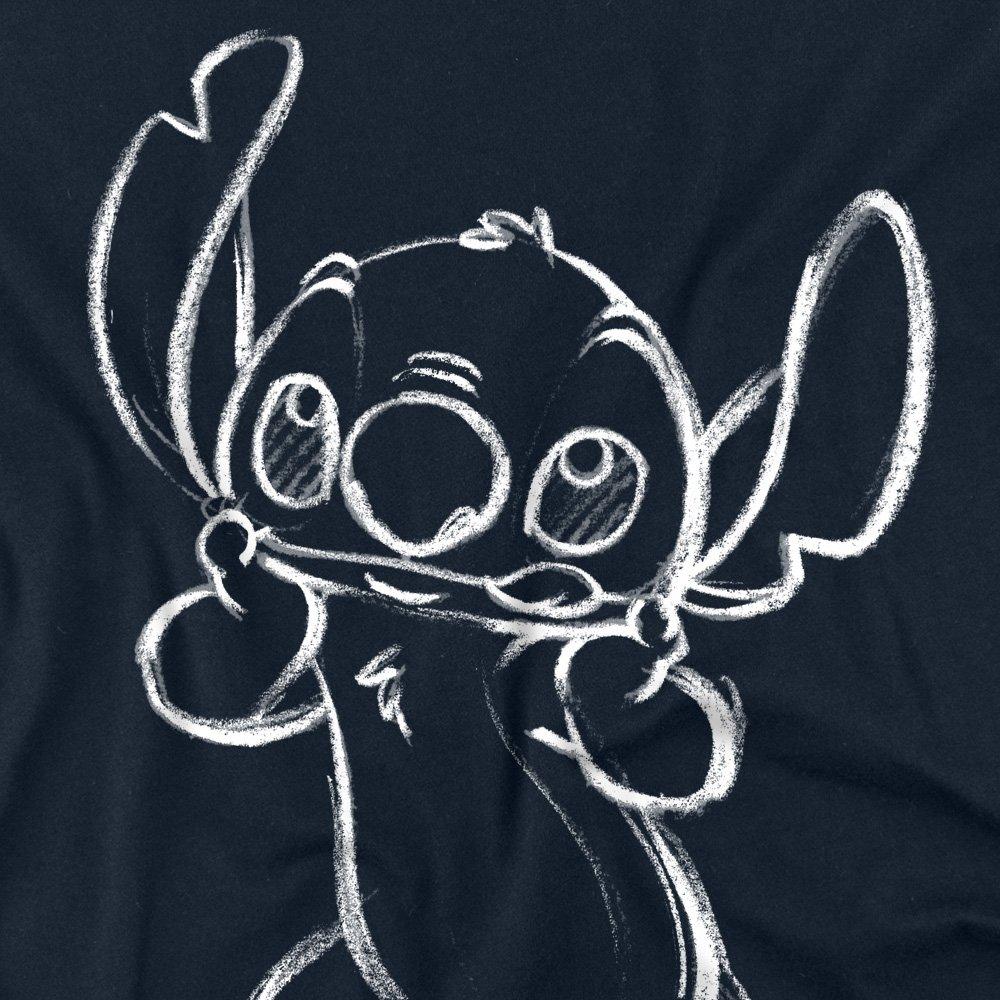 Navy - Disney - Lilo And Stitch Sketch Long Sleeve T-Shirt Navy - 2
