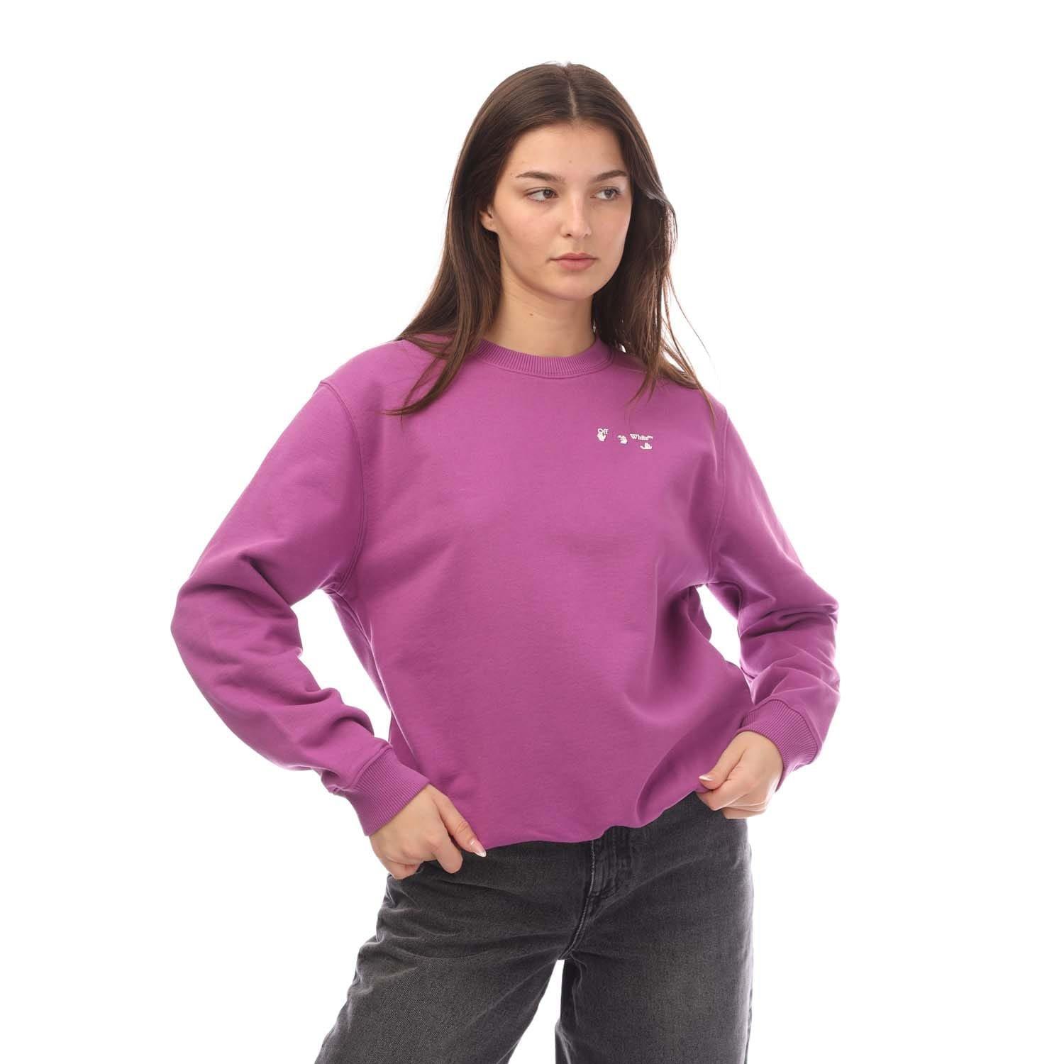 Pink White - Off White - Swimming Man Regular Crewneck Sweatshirt - 1