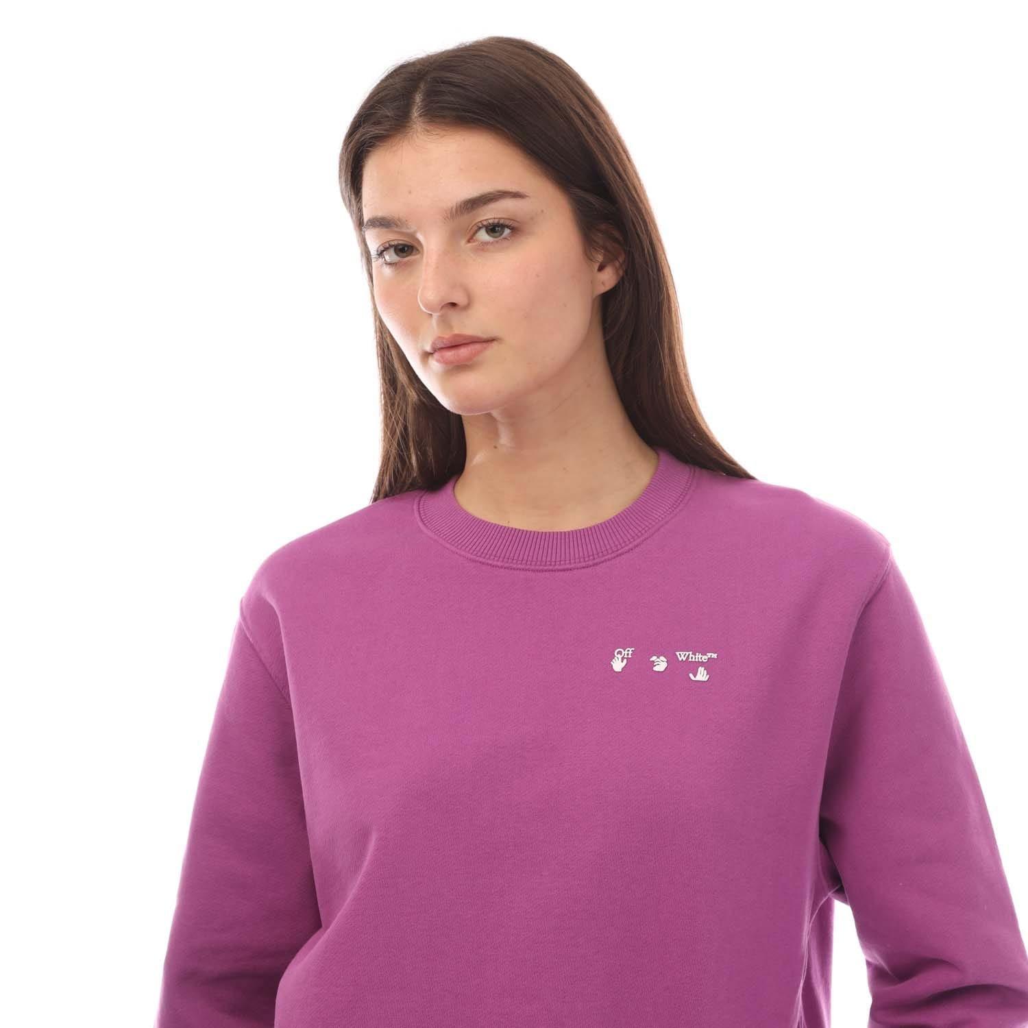 Pink White - Off White - Swimming Man Regular Crewneck Sweatshirt - 4