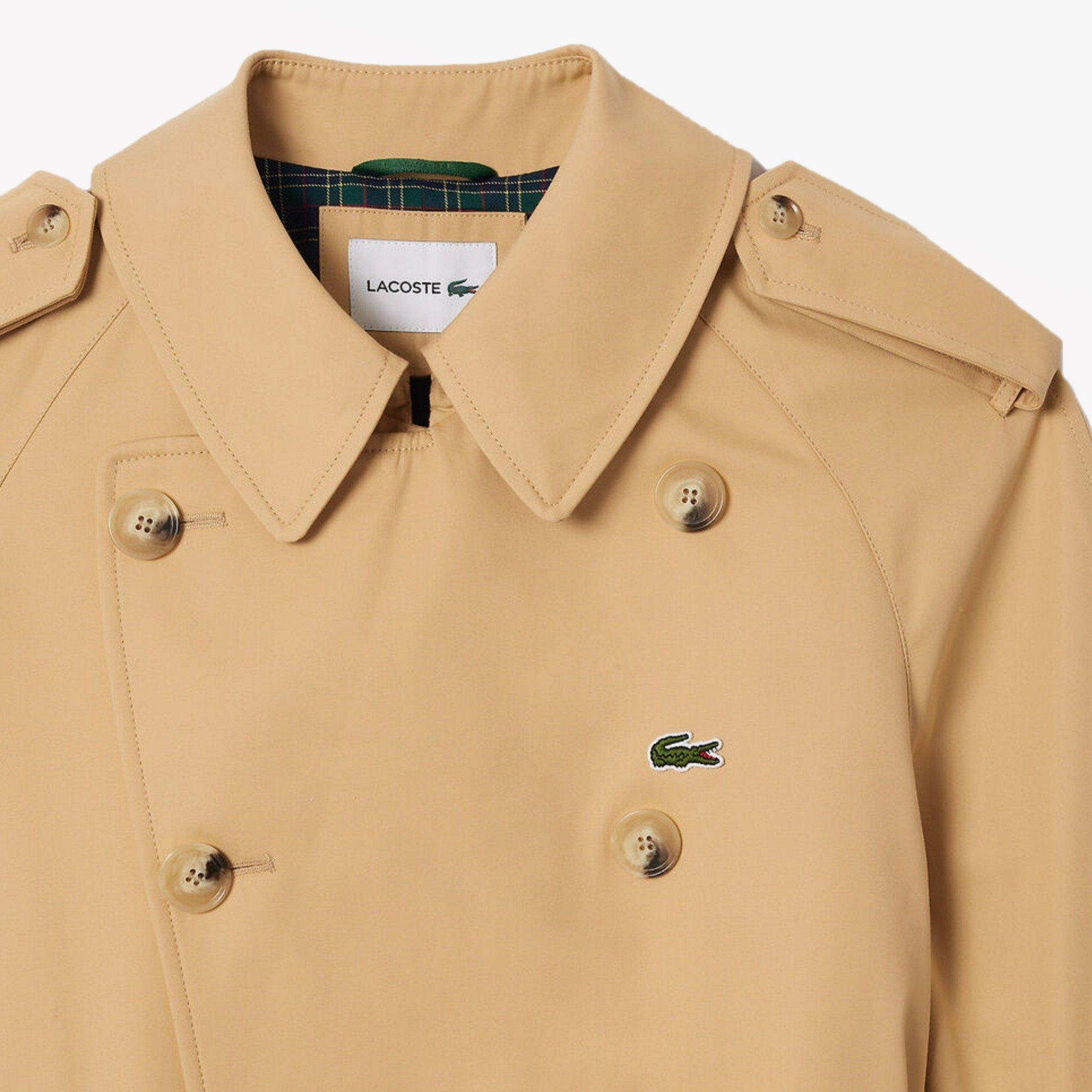 Croissant - Lacoste - Men's  Water-Resistant Double-Breasted Belted Trench Coat - 2
