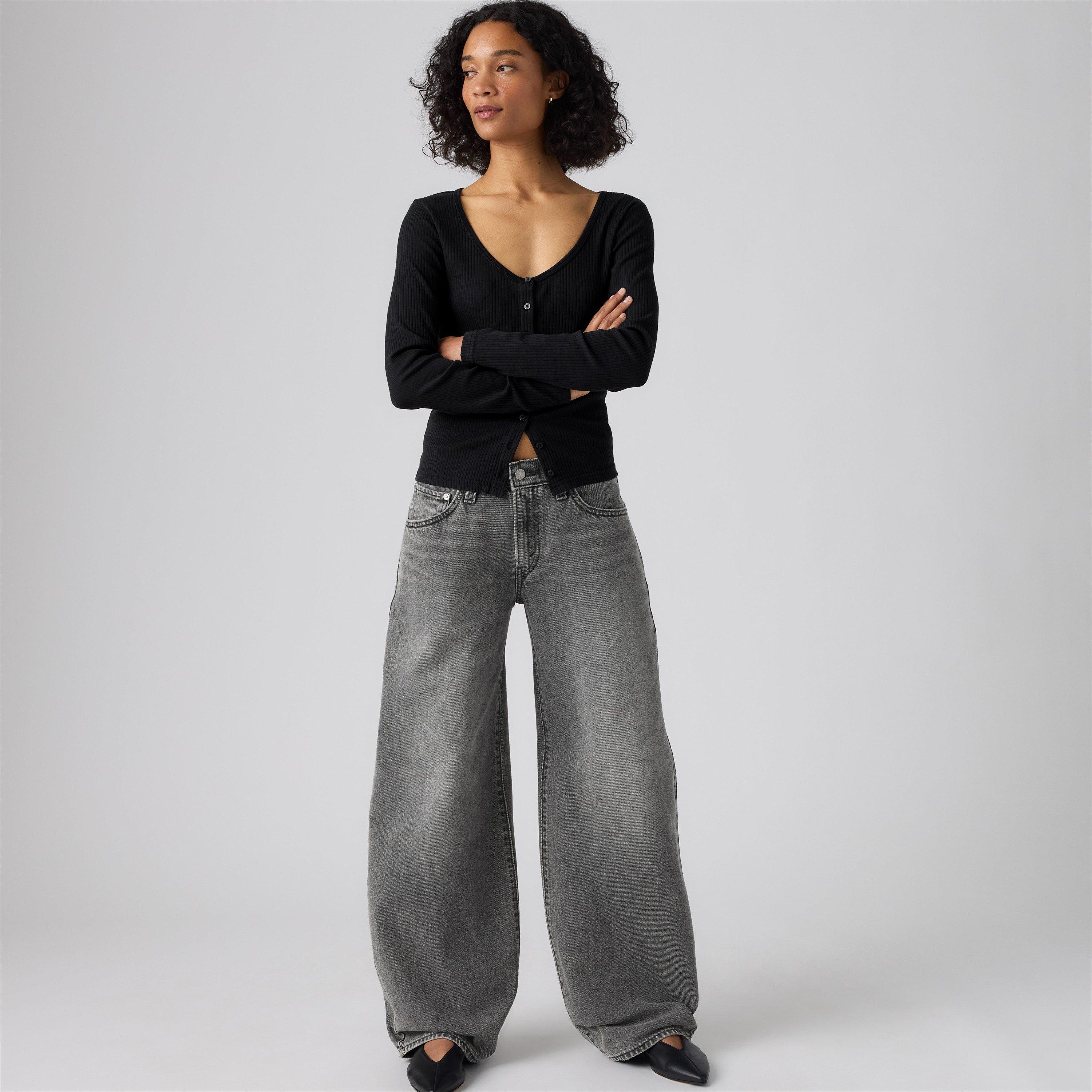 Disquiet Day - Levis - Women's Middy Balloon Cotton Wide Leg Jeans - 4