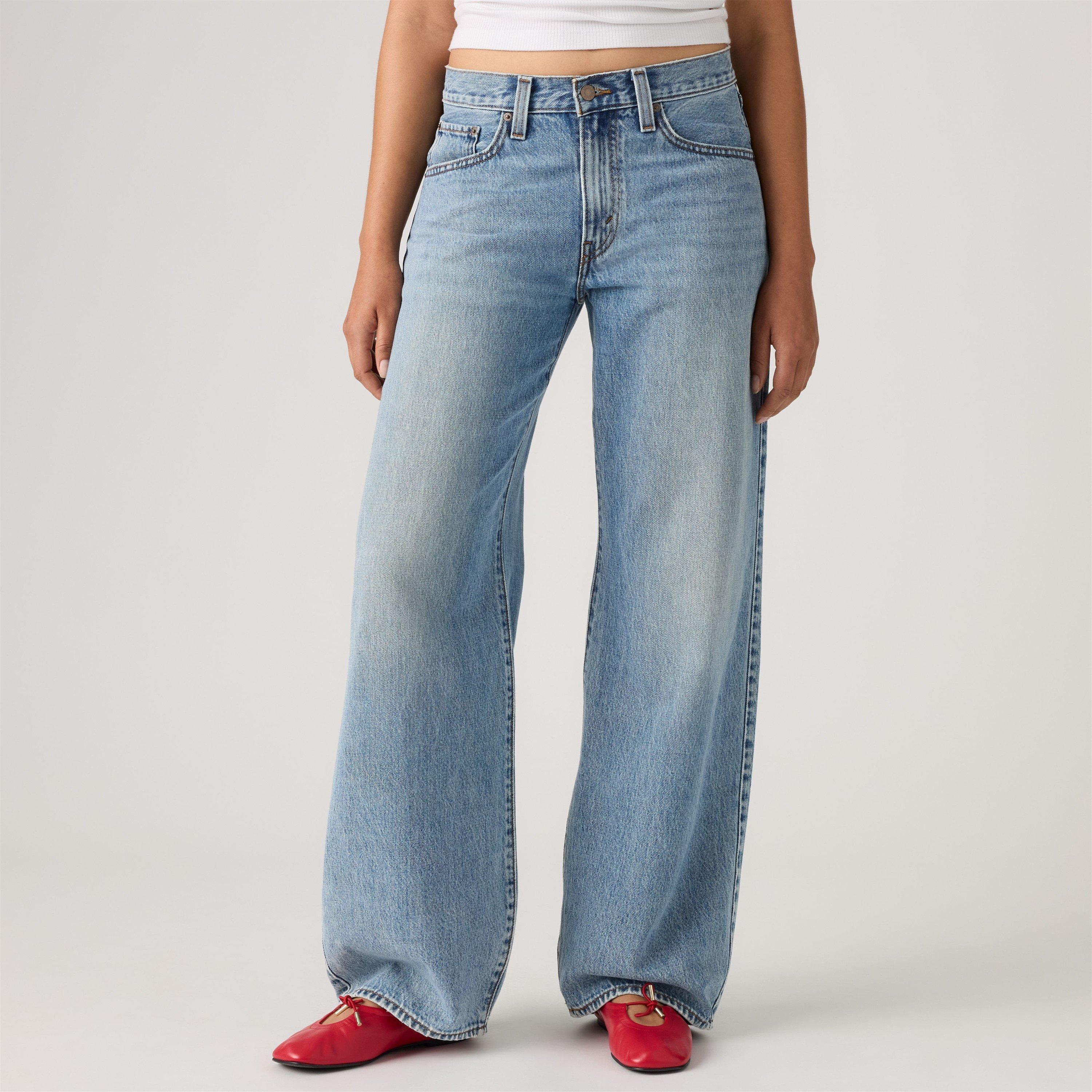 Twisted Vibe - Levis - Women's Middy Balloon Cotton Wide Leg Jeans - 2