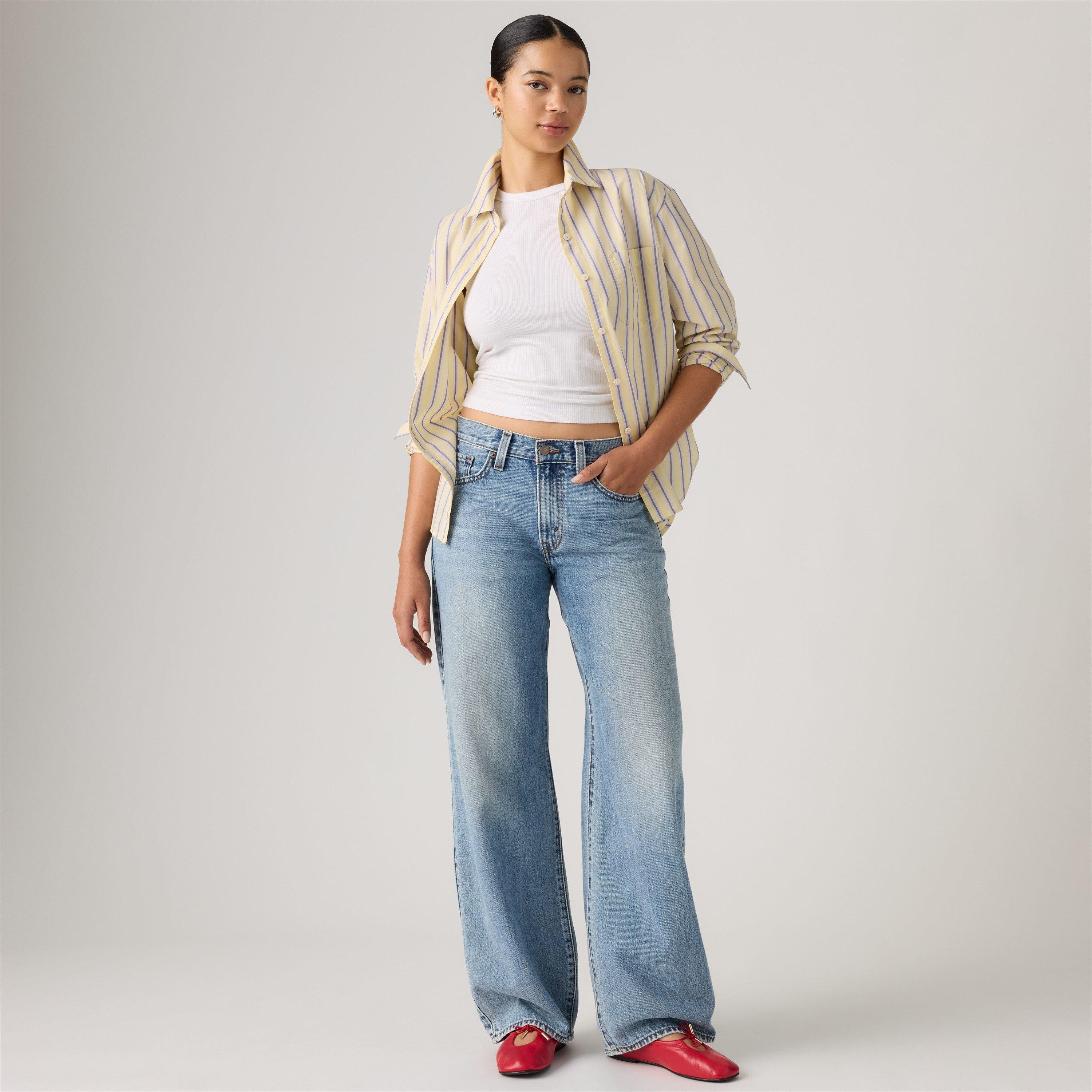 Twisted Vibe - Levis - Women's Middy Balloon Cotton Wide Leg Jeans - 3