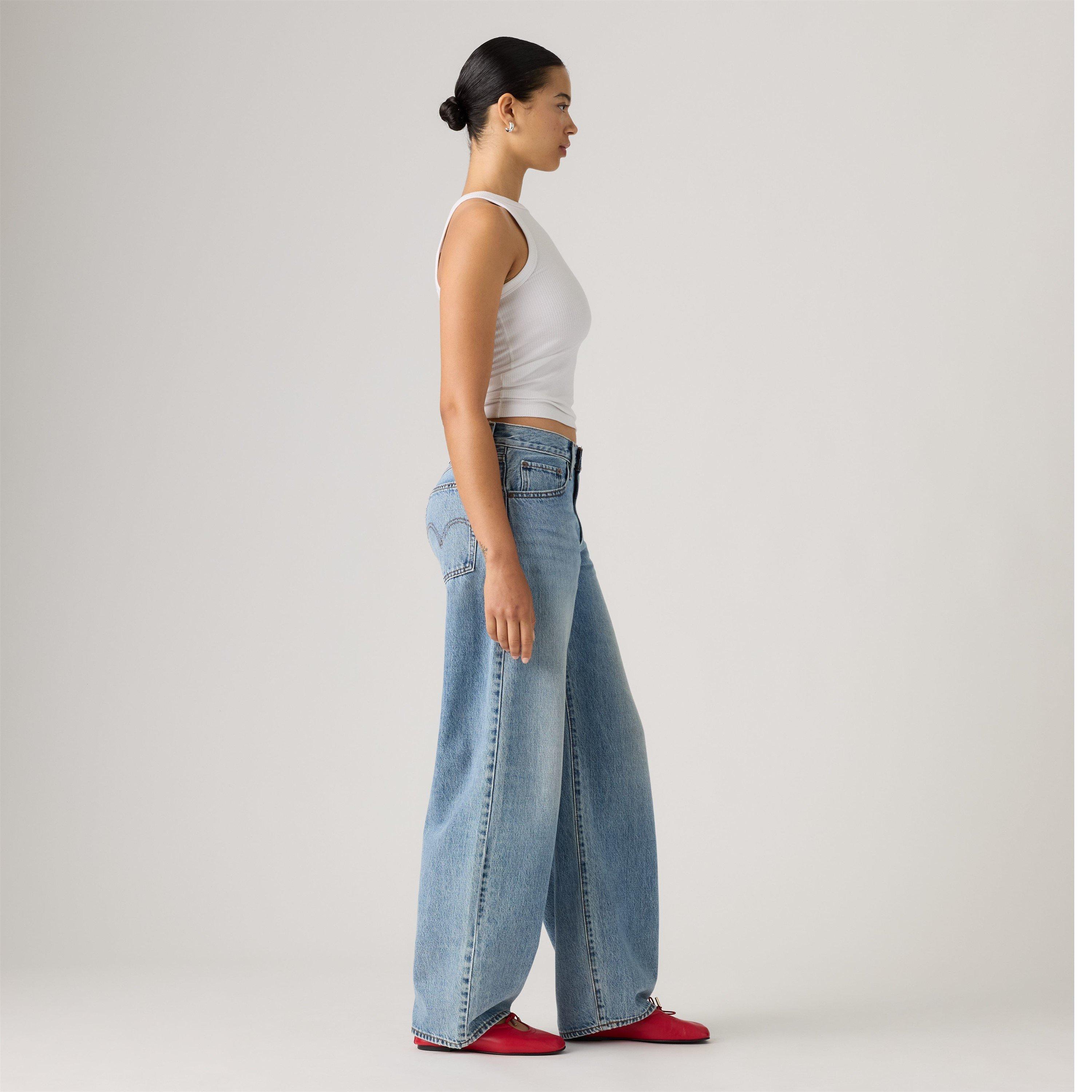 Twisted Vibe - Levis - Women's Middy Balloon Cotton Wide Leg Jeans - 5