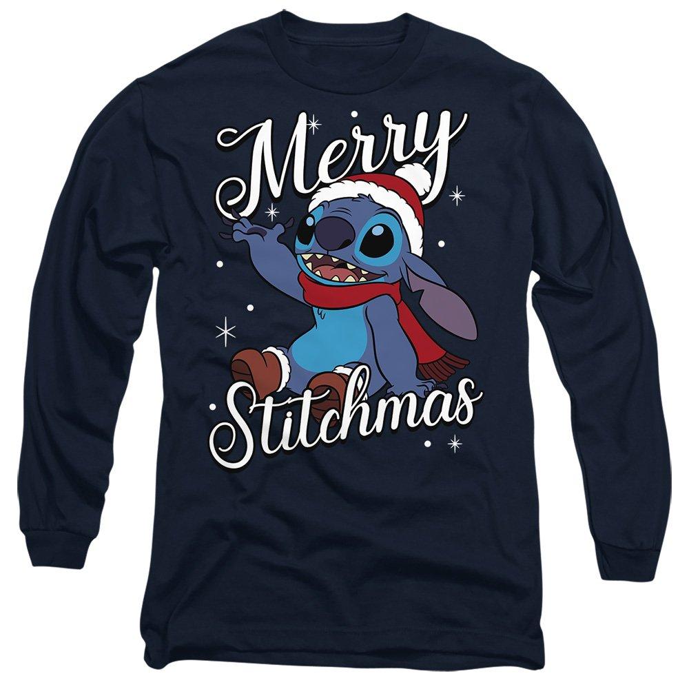 Navy - Disney - Lilo Stitch Merry Stitchmas Santa Hat Long Sleeve - 1
