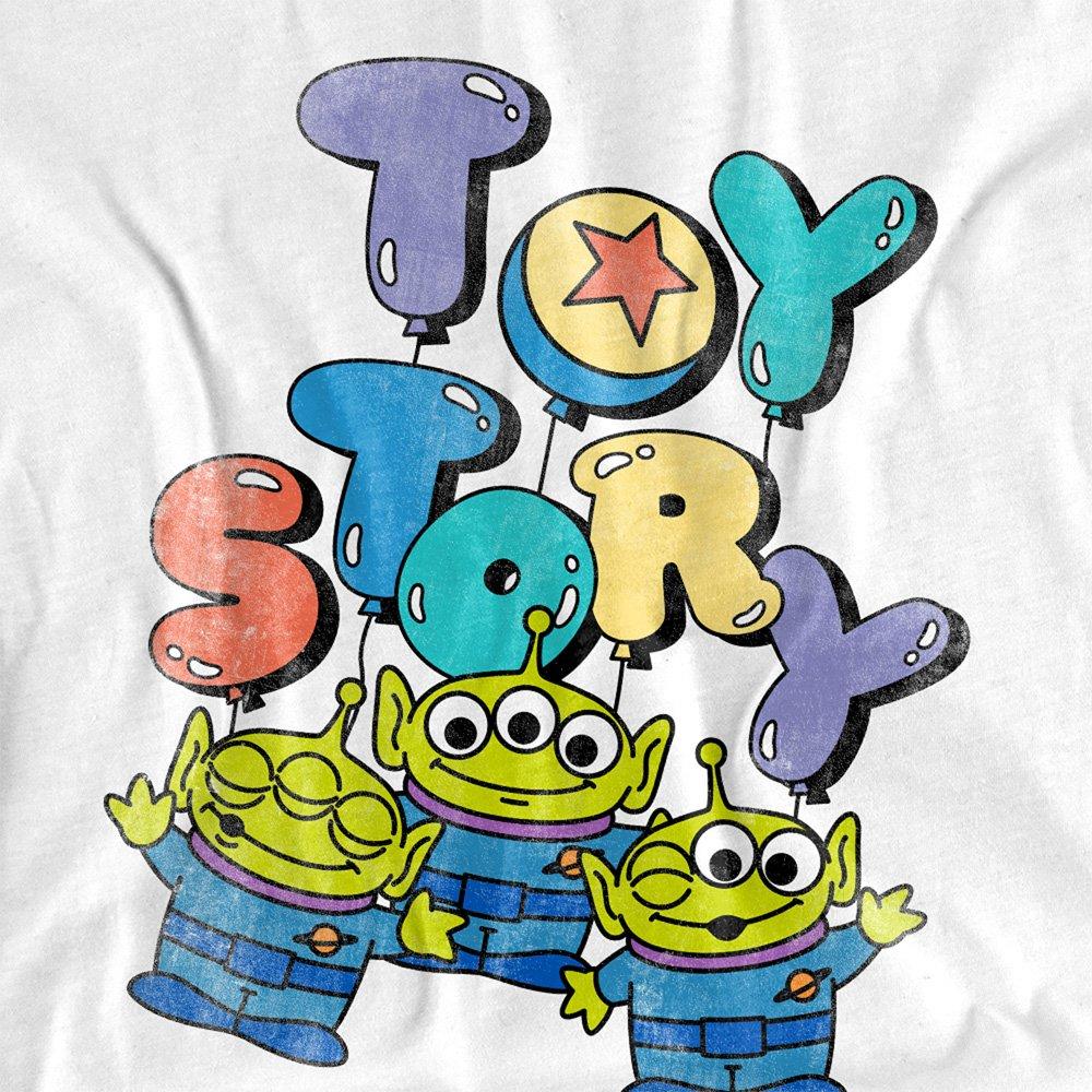 White - Disney - Toy Story Alien Balloons T-Shirt White - 2