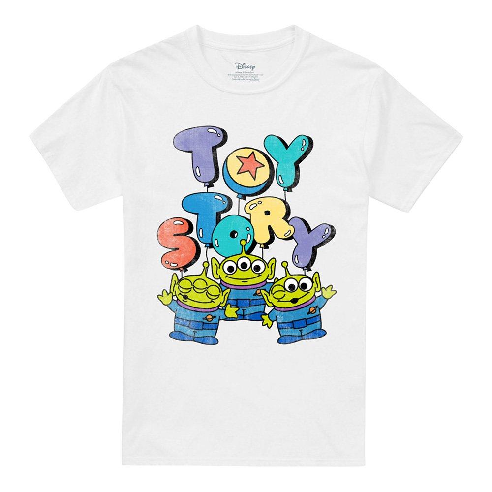 White - Disney - Toy Story Alien Balloons T-Shirt White - 4