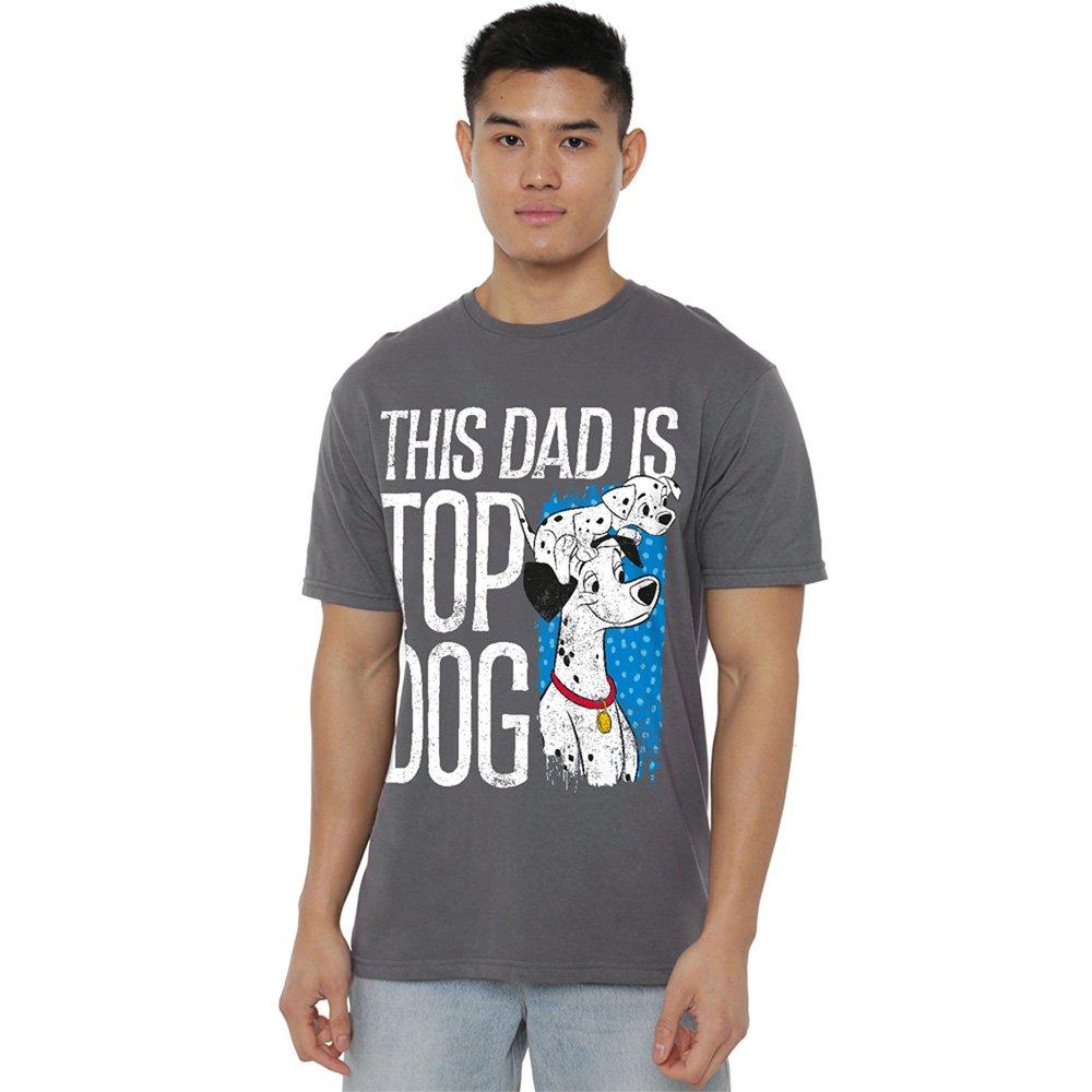 Light Grey - Disney - 101 Dalmatians This Dad Is Top Dog T-Shirt Light - 1