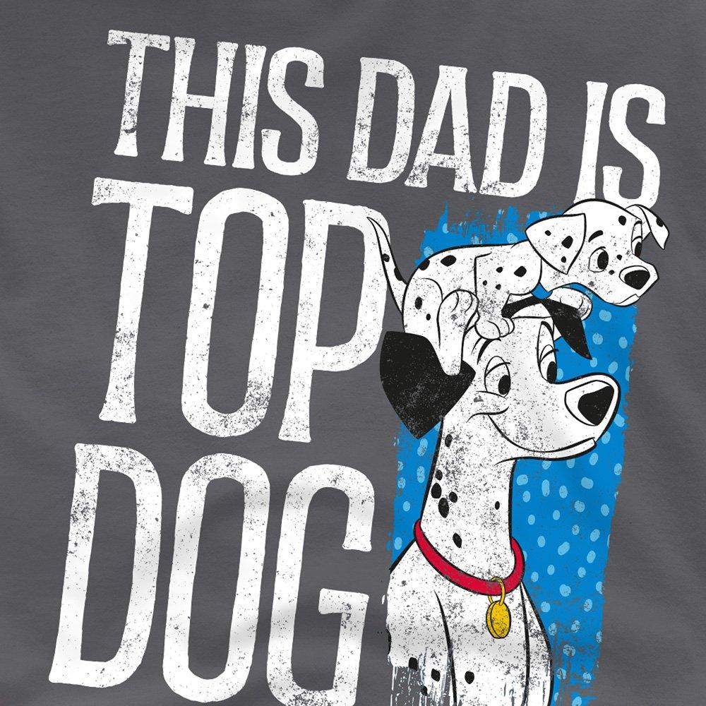 Light Grey - Disney - 101 Dalmatians This Dad Is Top Dog T-Shirt Light - 2