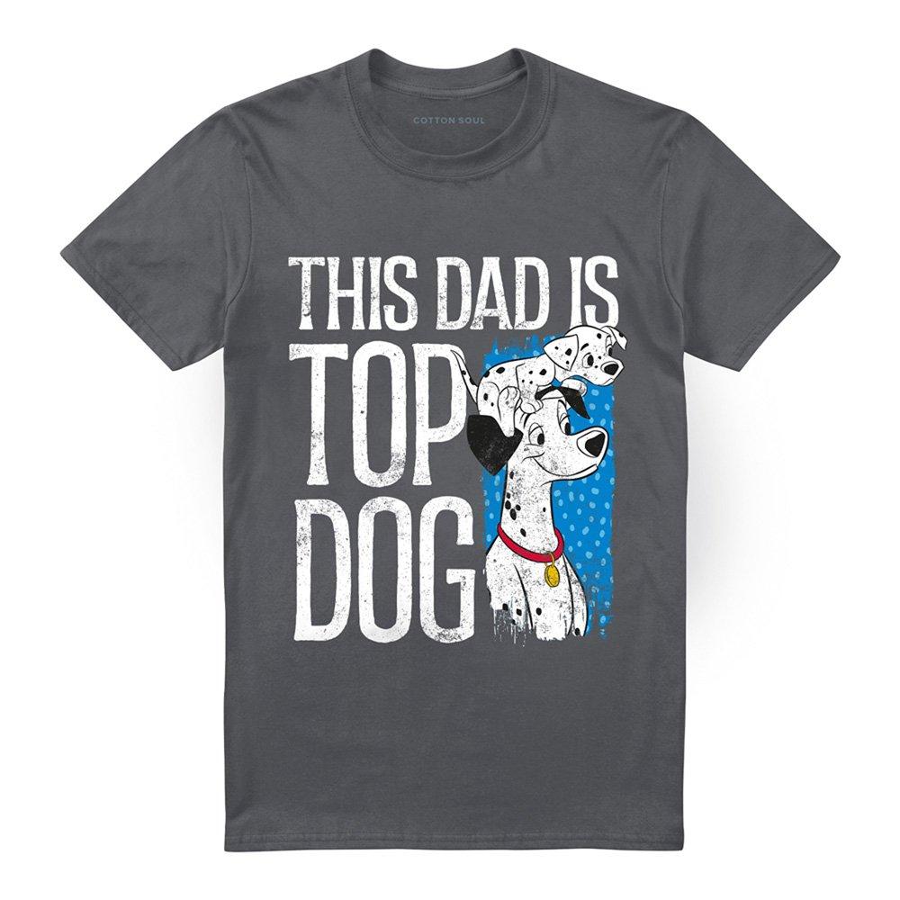Light Grey - Disney - 101 Dalmatians This Dad Is Top Dog T-Shirt Light - 4