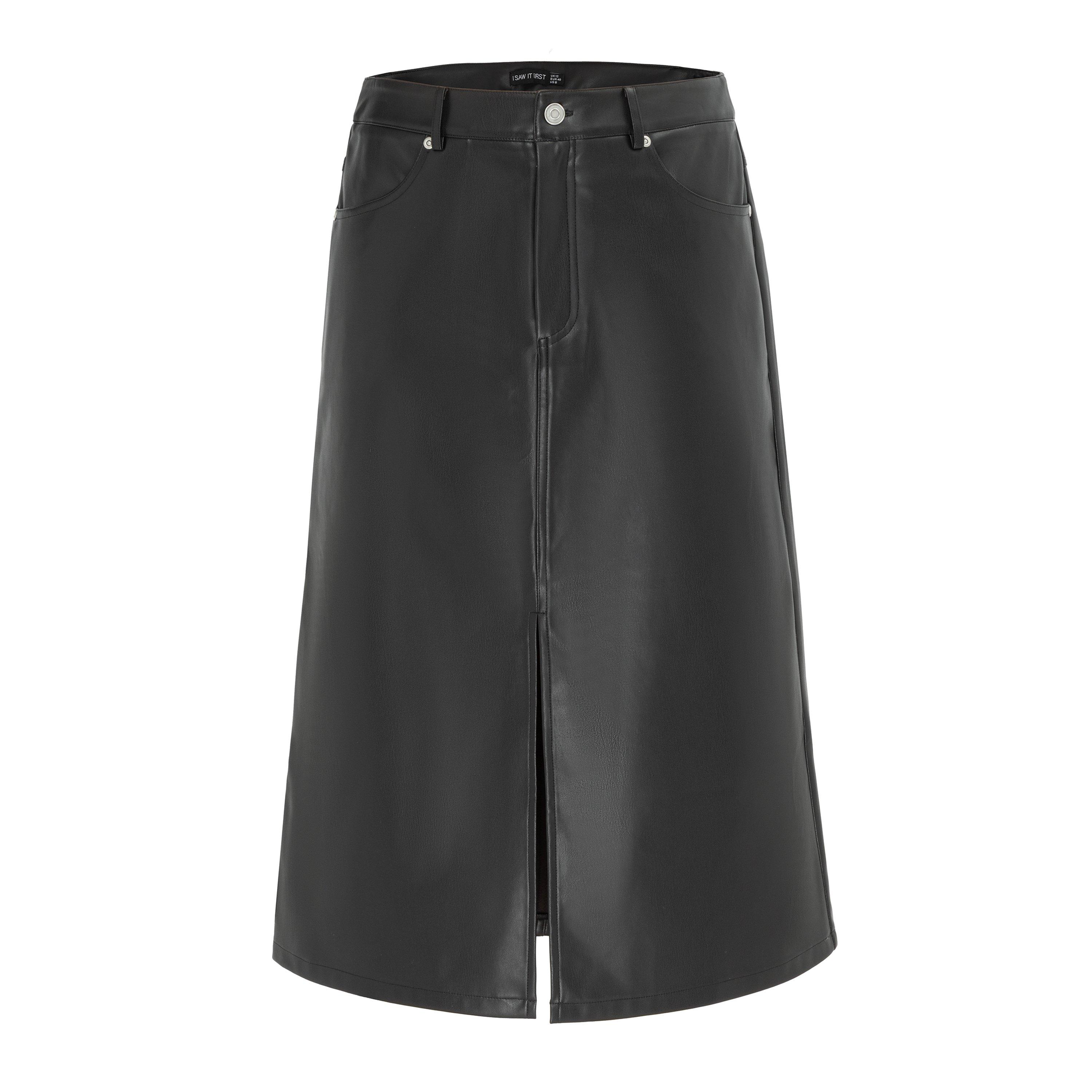 Black - I Saw It First - PU Max Skirt Ladies - 1