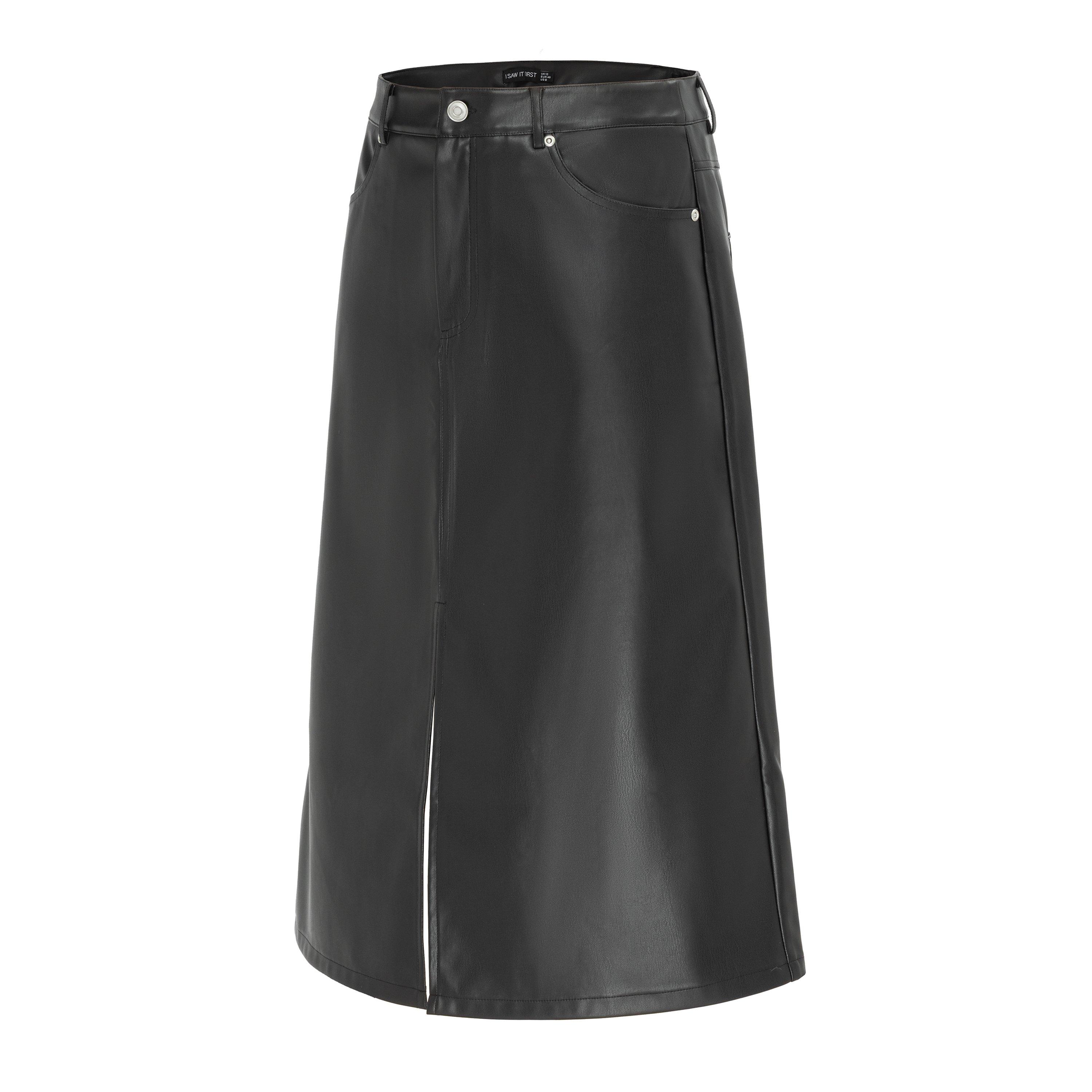 Black - I Saw It First - PU Max Skirt Ladies - 3