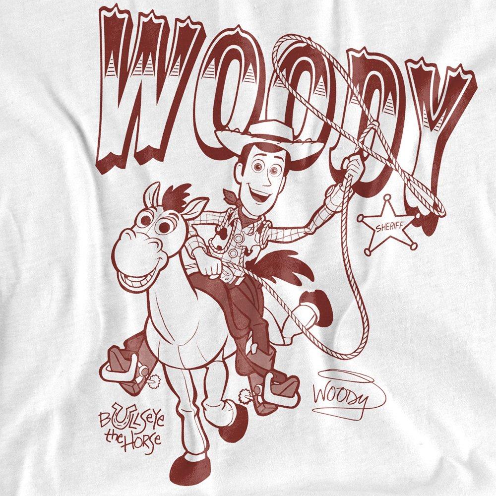 White - Disney - Toy Story Woody Bullseye Ride T Shirt White - 2