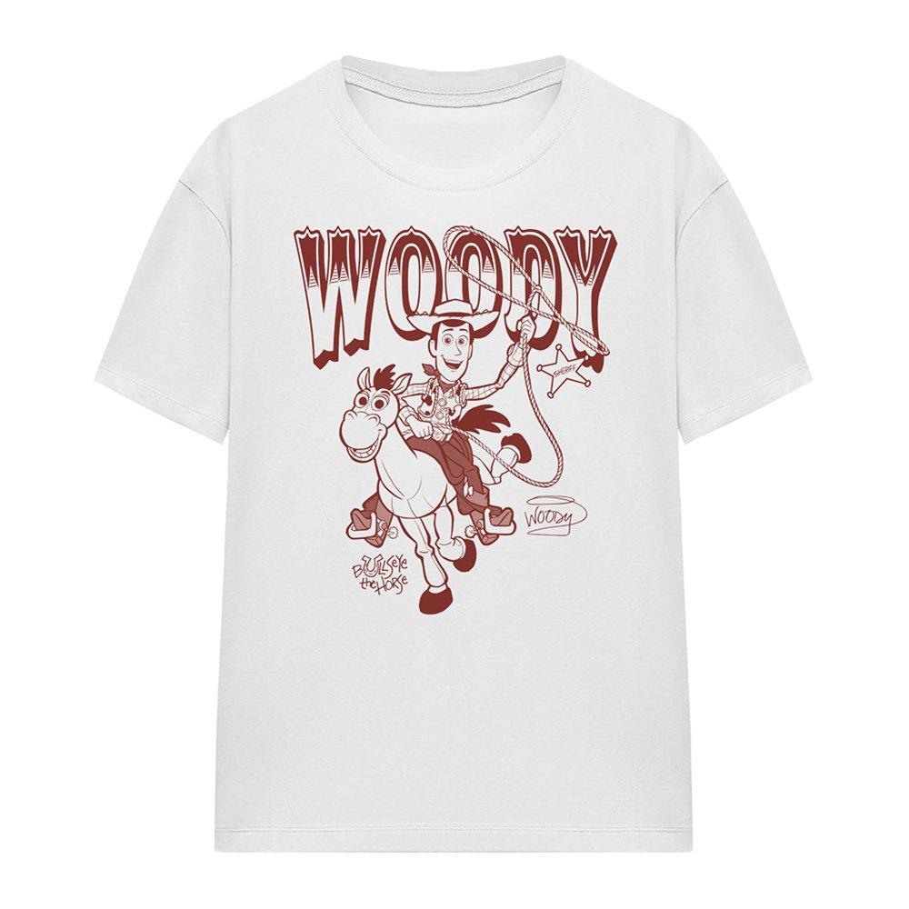 White - Disney - Toy Story Woody Bullseye Ride T Shirt White - 4