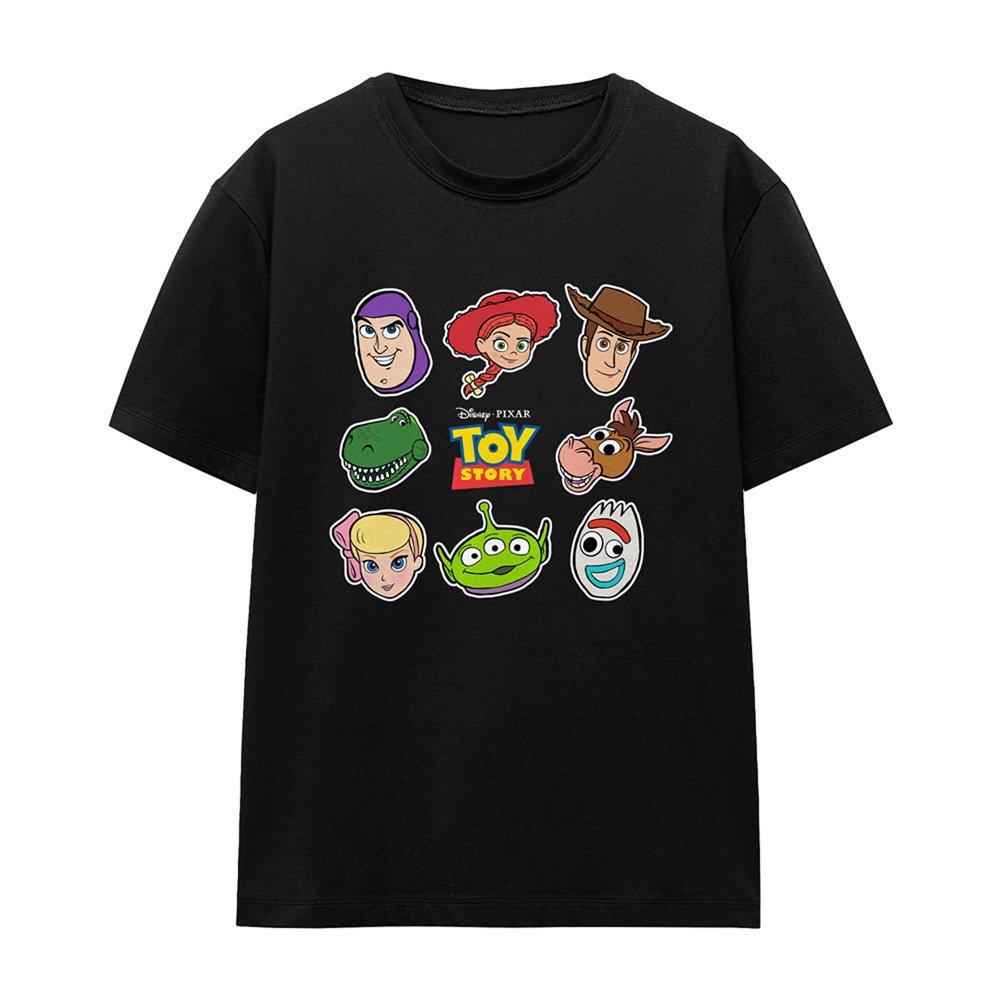 Black - Disney - Toy Story Character Face Cutouts T Shirt Black - 4