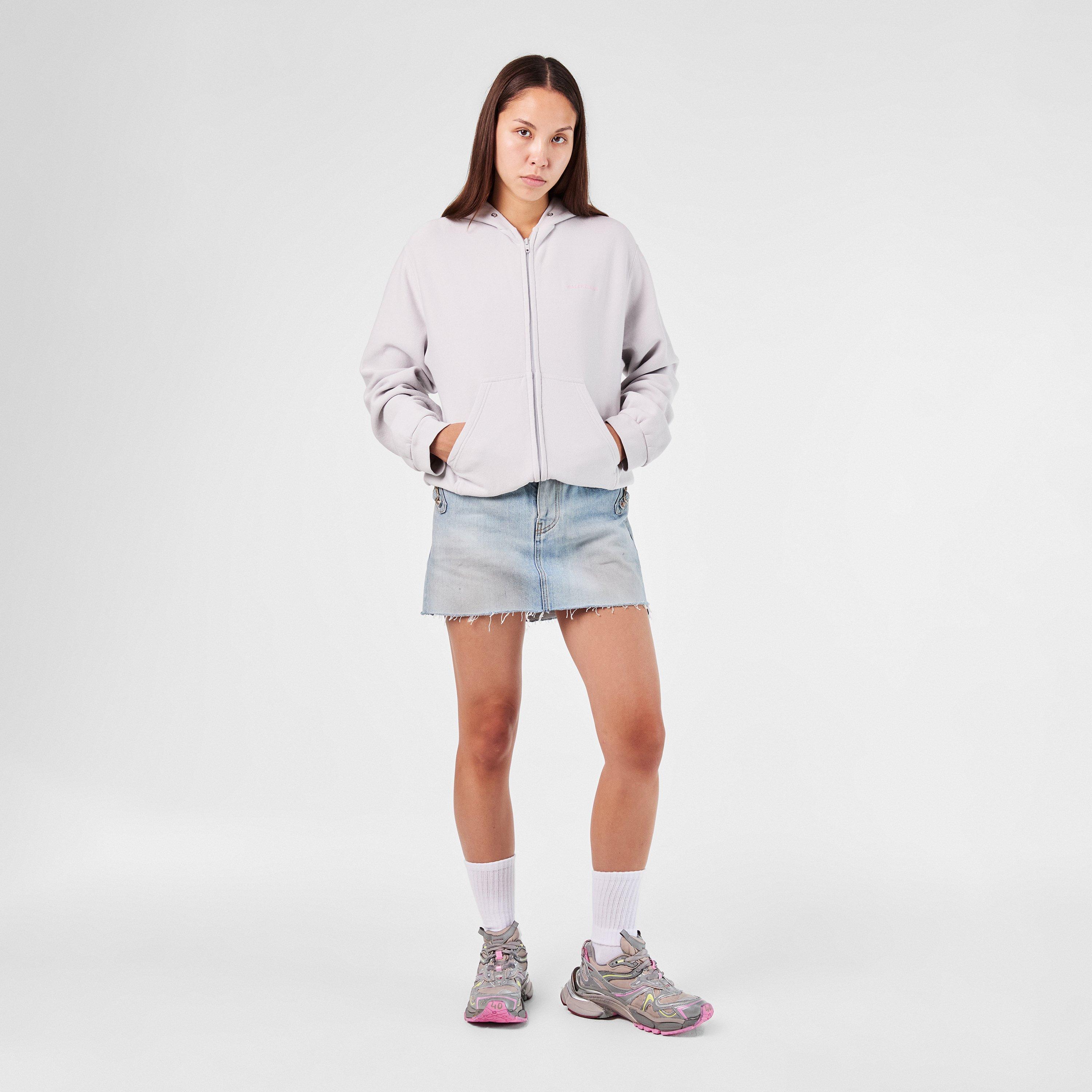 Light Blue - Balenciaga - Women's Bal City Mini Denim Skirt - 6