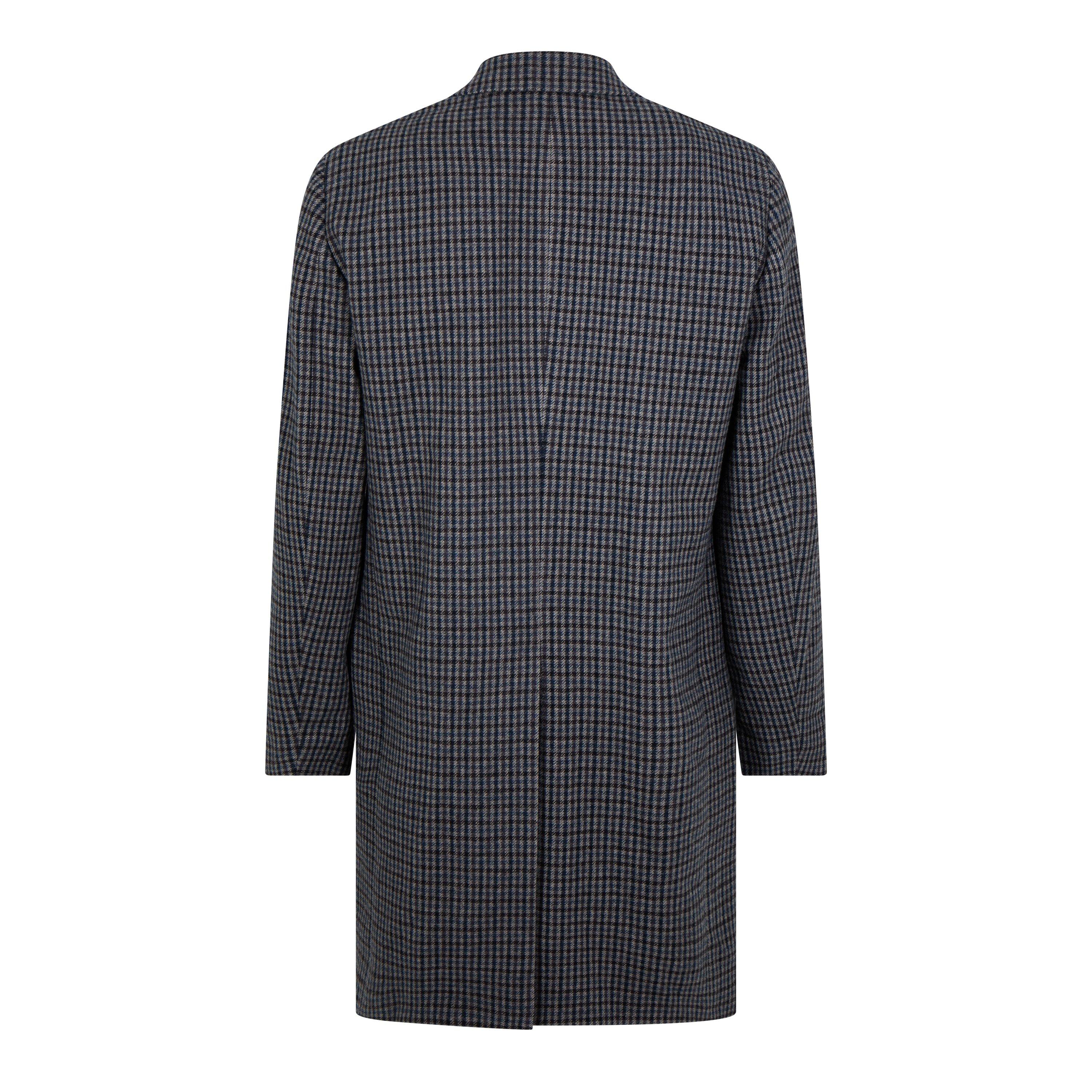 Oxalis/Viennese - Lacoste - Men's Lapel Check Pattern Long Sleeve Knee Length Trench Coat - 2