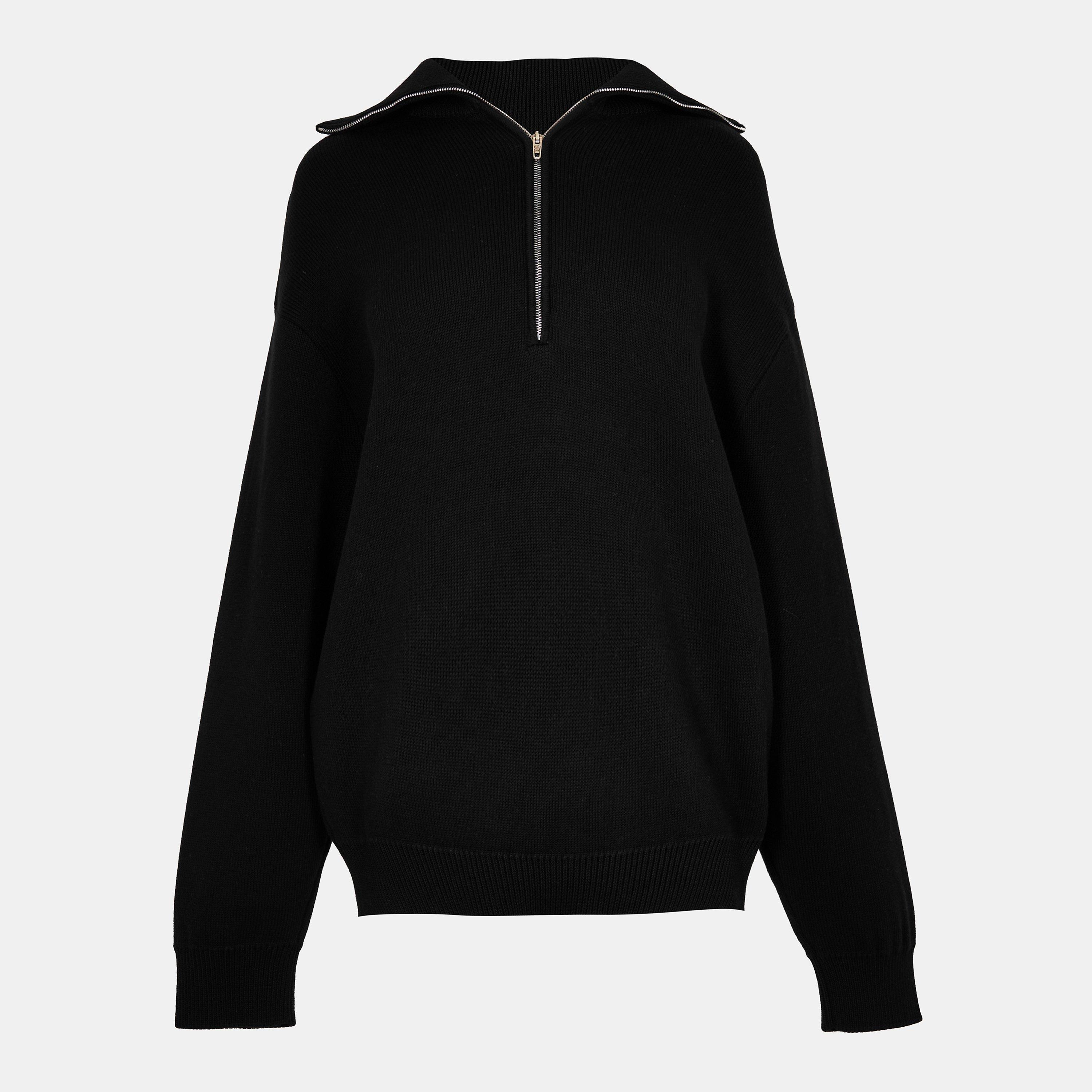 Black - Balenciaga - Women's Crew Neck Jumper - 1