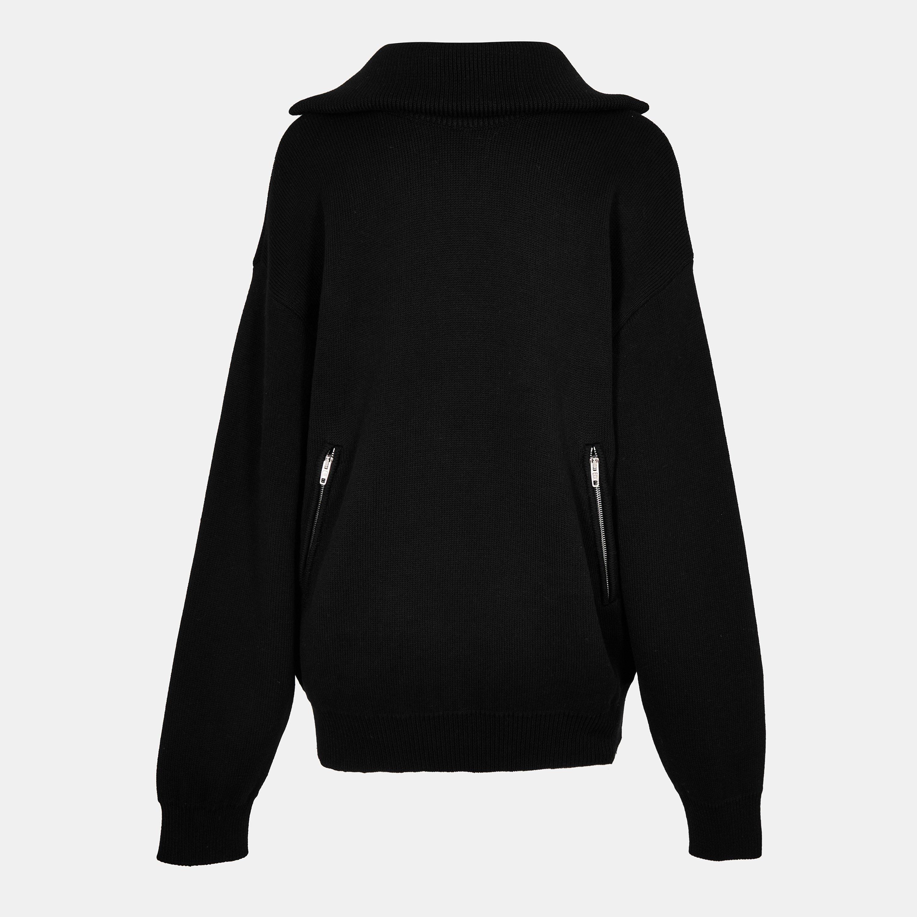 Black - Balenciaga - Women's Crew Neck Jumper - 2