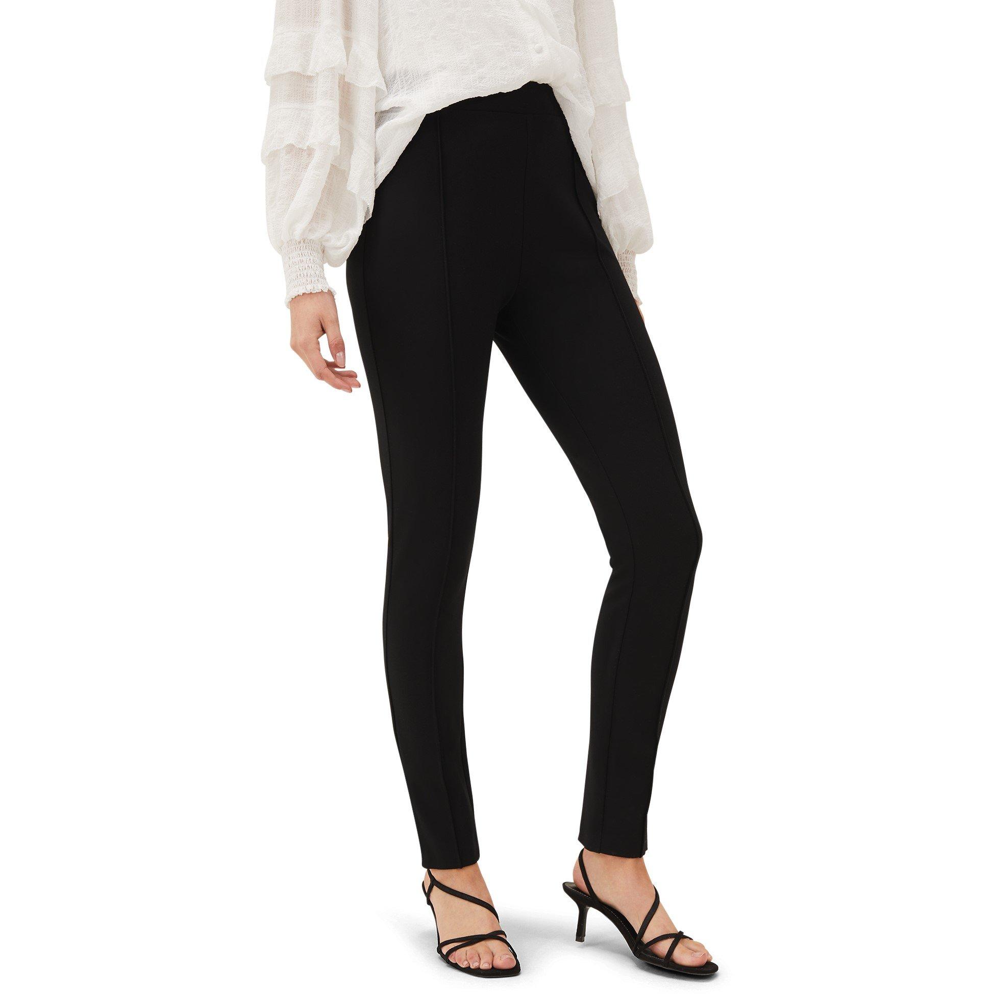 Black - Phase Eight - Sabrina Zip Hem Ponte Legging - 2