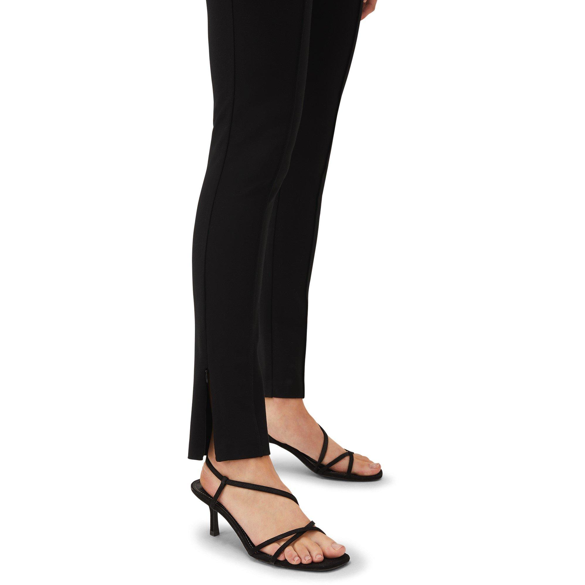 Black - Phase Eight - Sabrina Zip Hem Ponte Legging - 4