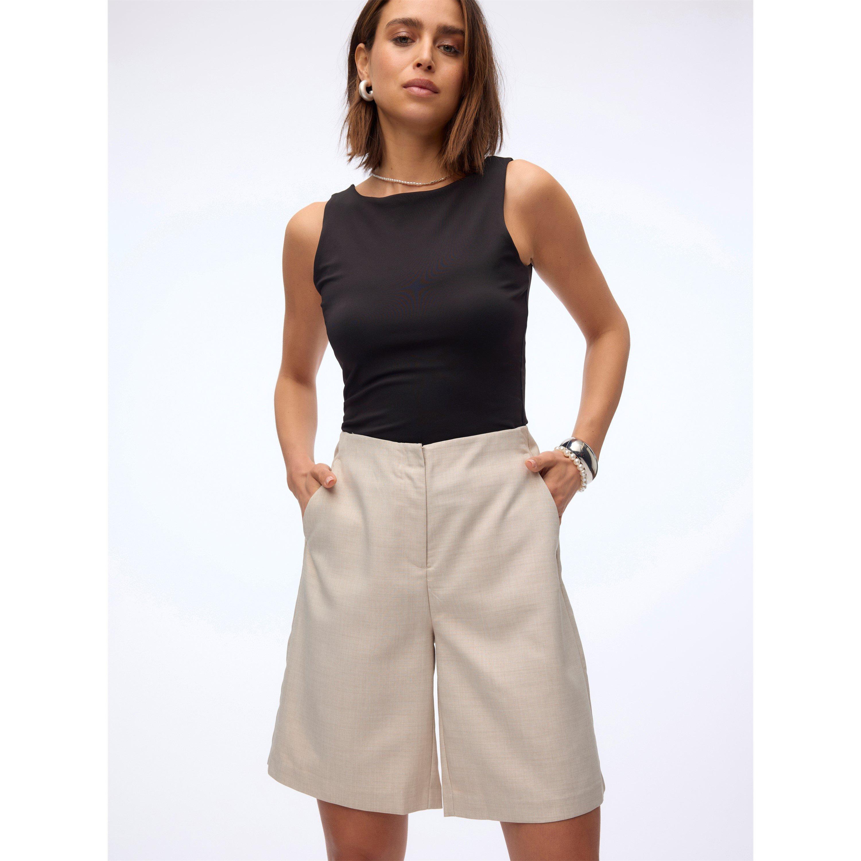 Vero Moda Women's Nancy Bermuda Shorts - Silver Lining - 36