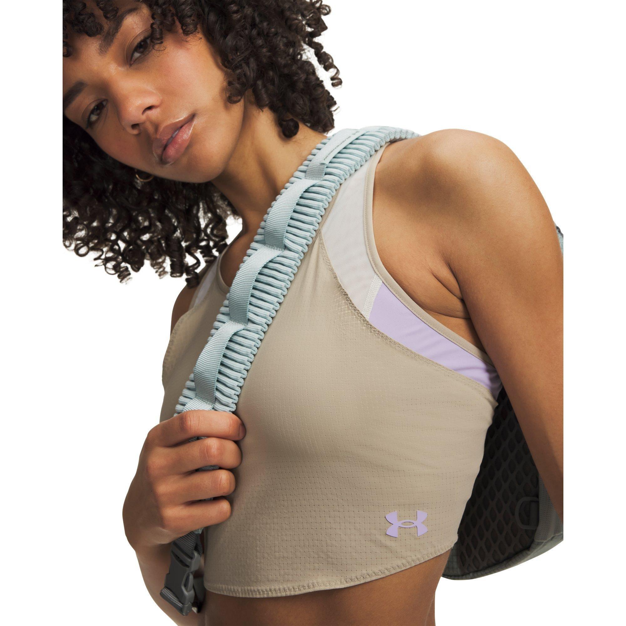 Khaki/Purple - Under Armour - UA Trail Run Tank Ld63 - 3