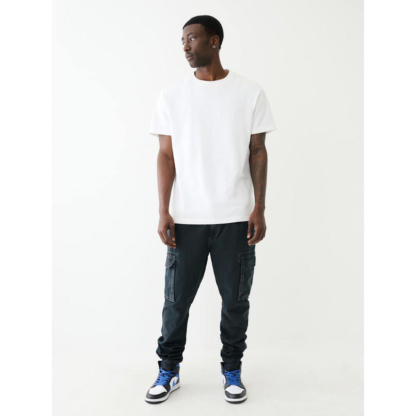 Jet Black - True Religion - Washed Cargo Jeans - 4