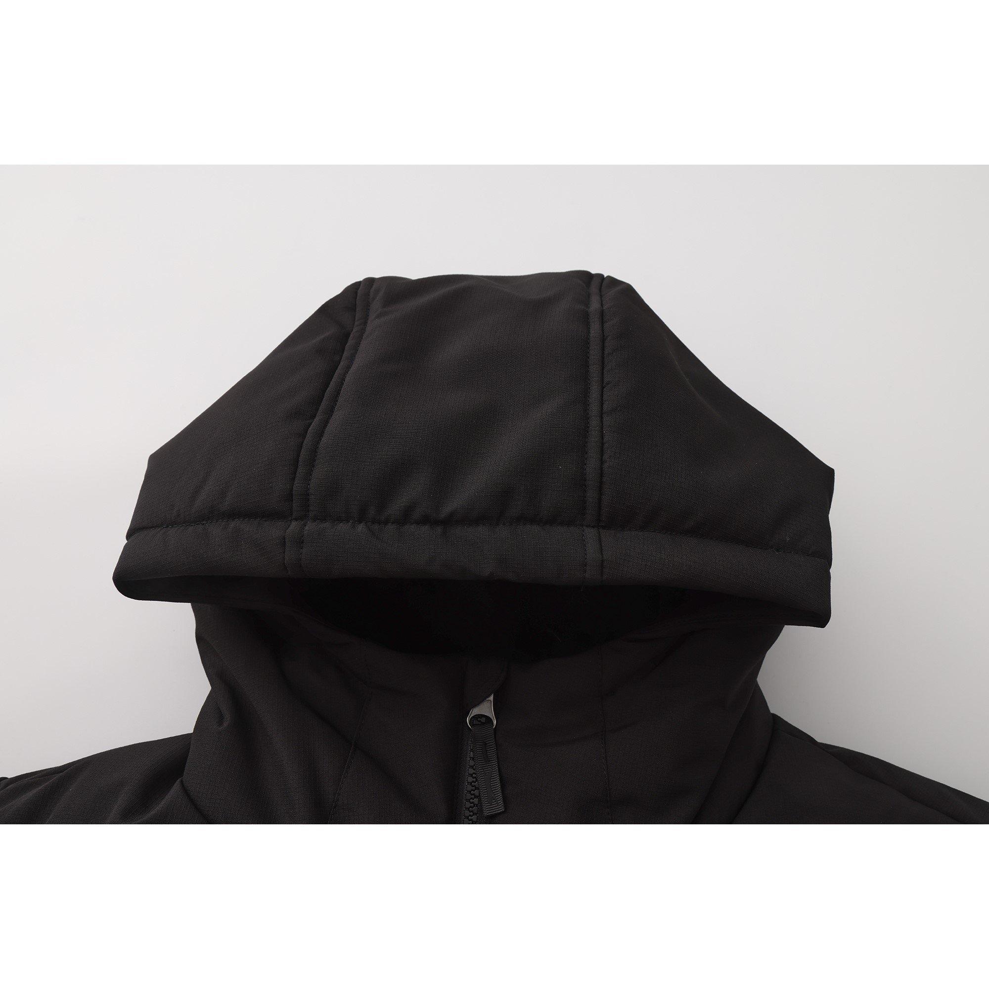 Nero - Slazenger - Slaz Water Resistant Hooded Thigh Length Medium Puffer Jacket - 3