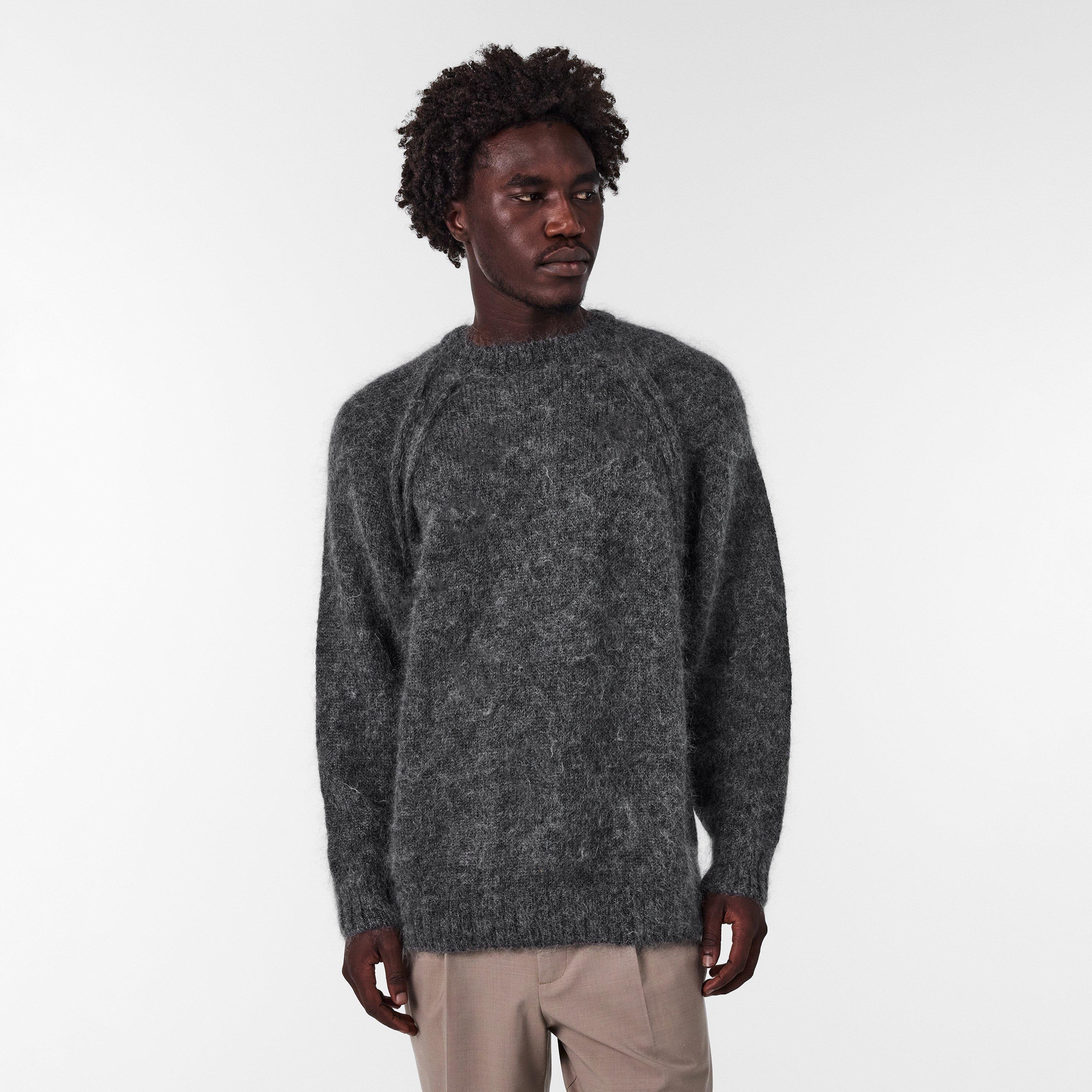 Charcoal - Undercover - Men's Streetwear Crew Neck Jumper - 3