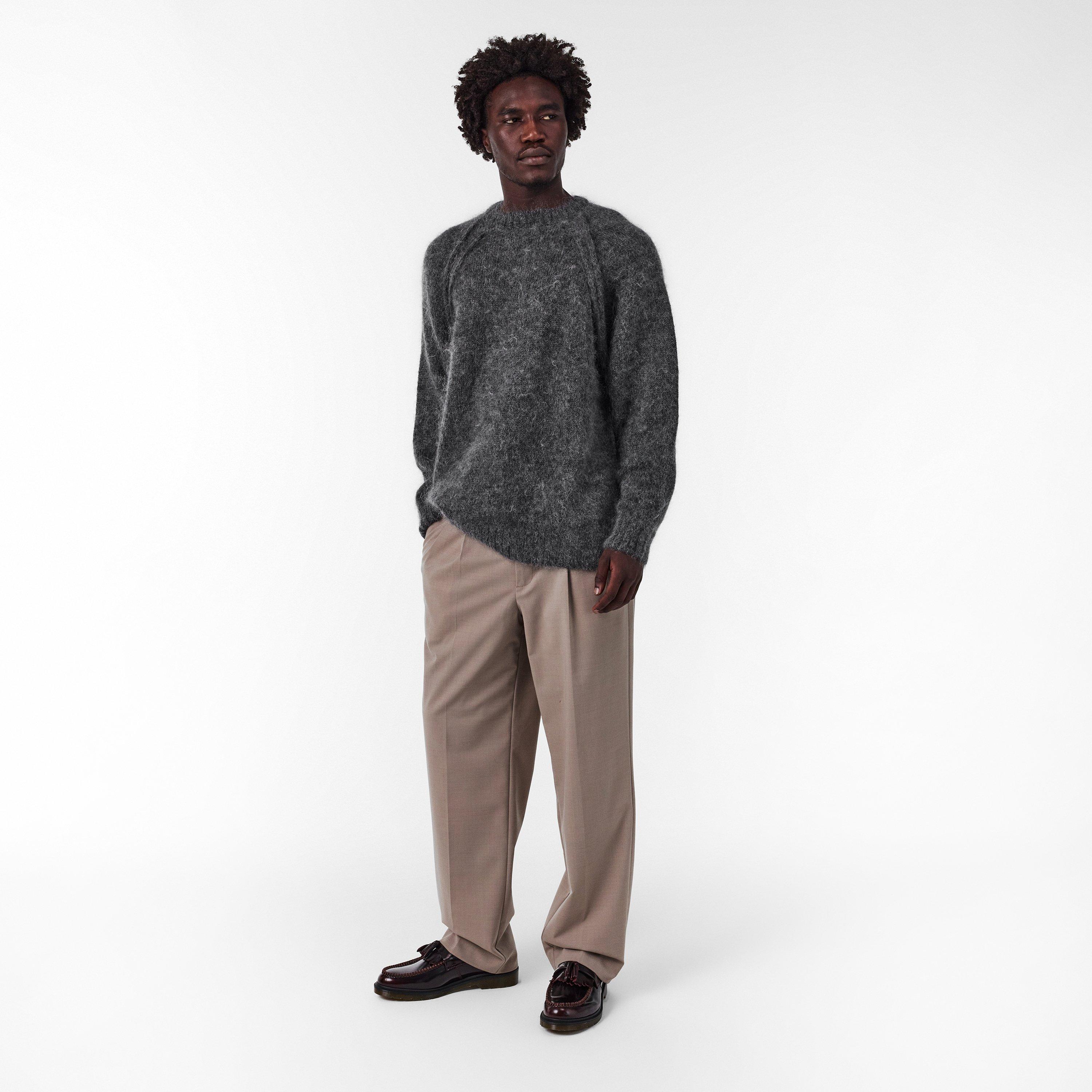 Charcoal - Undercover - Men's Streetwear Crew Neck Jumper - 6