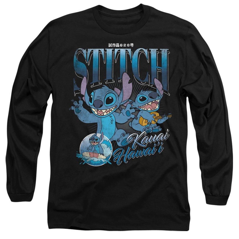 Black - Disney - Lilo And Stitch Homage Long Sleeve T-Shirt Black - 1