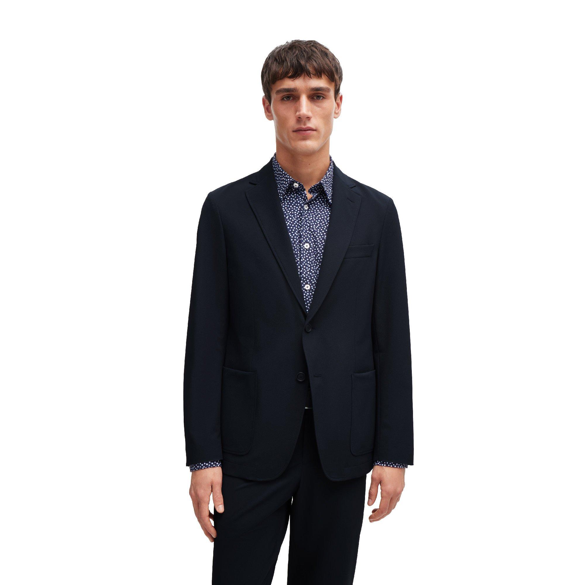 Dark Blue - Boss - Men's Formal Jacket - 1