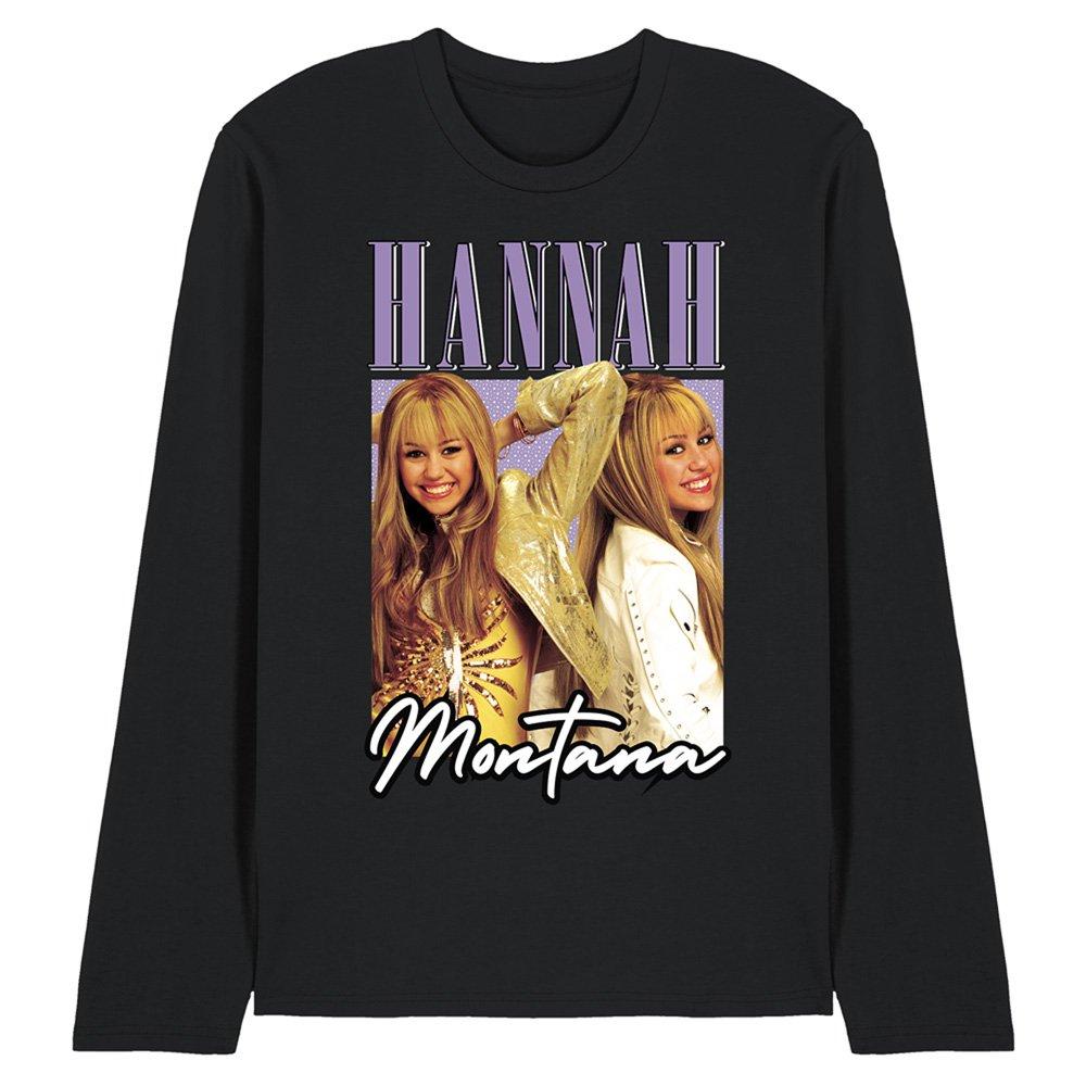 Black - Disney - Hannah Montana Montage Long Sleeve T Shirt Black - 1