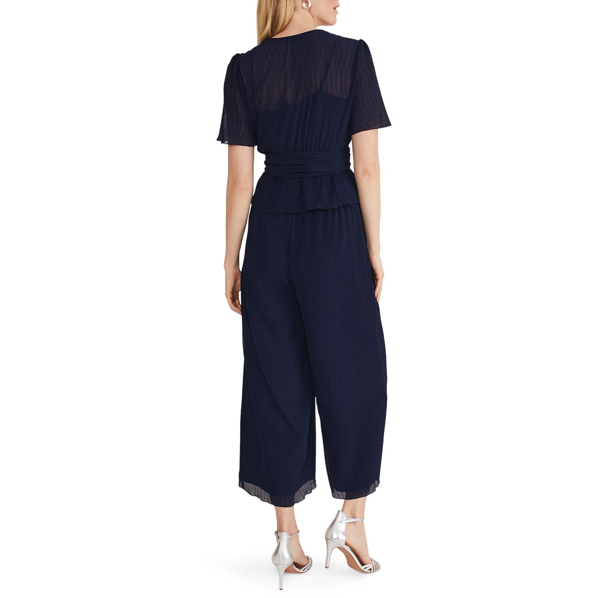 French Navy - Phase Eight - Aster Plisse Trousers Co-ord - 3