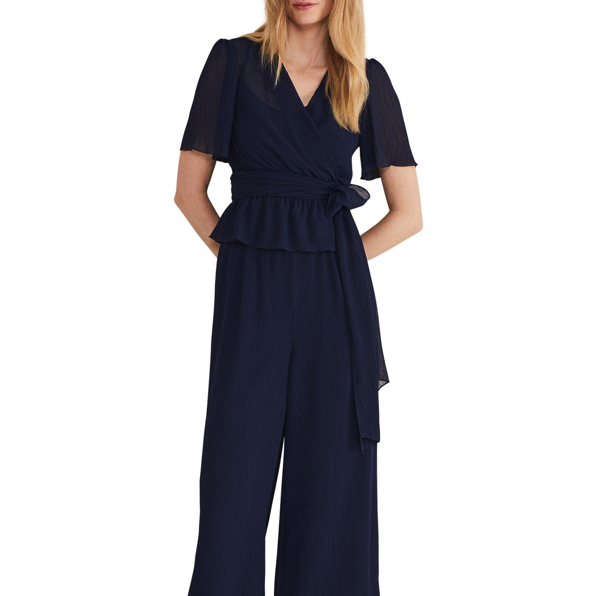 French Navy - Phase Eight - Aster Plisse Trousers Co-ord - 4