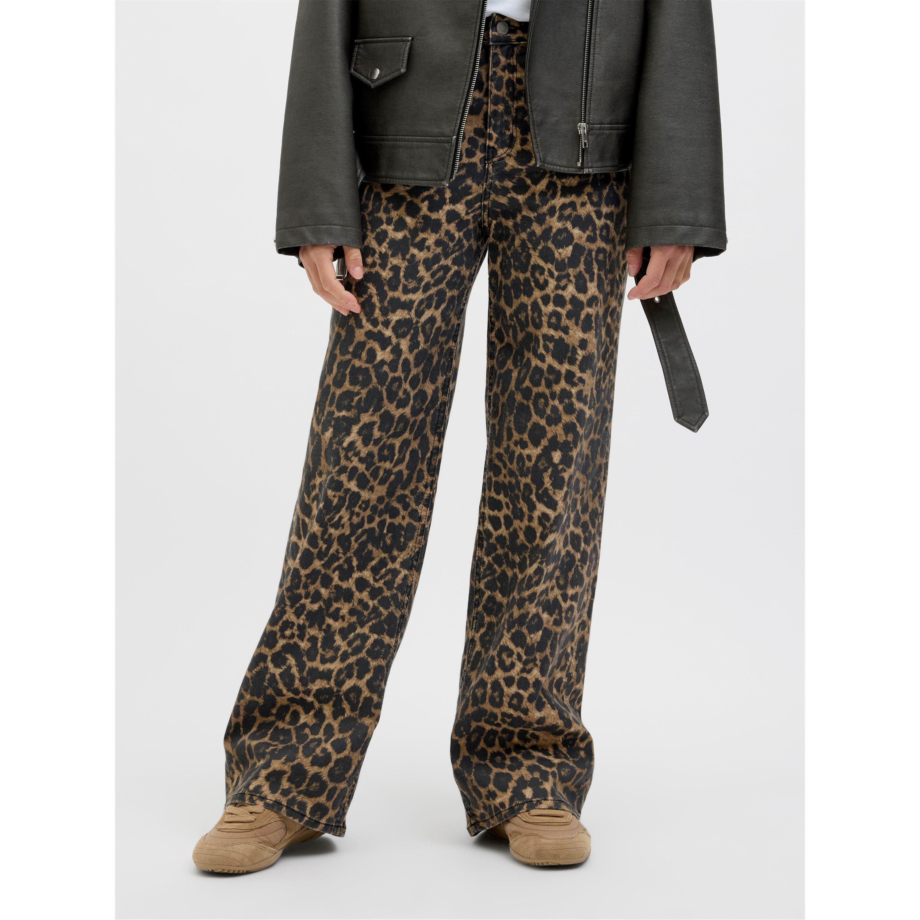 Cornstalk Leo - JJXX - Women's Tokyo Leopard Wide Leg Jeans - 1