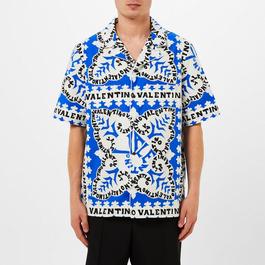 Valentino Short Sleeve Cotton Bandana Shirt