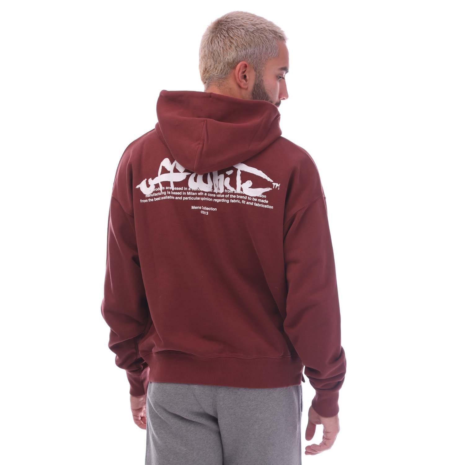 Red White - Off White - Paint Script Skate Hoodie - 2