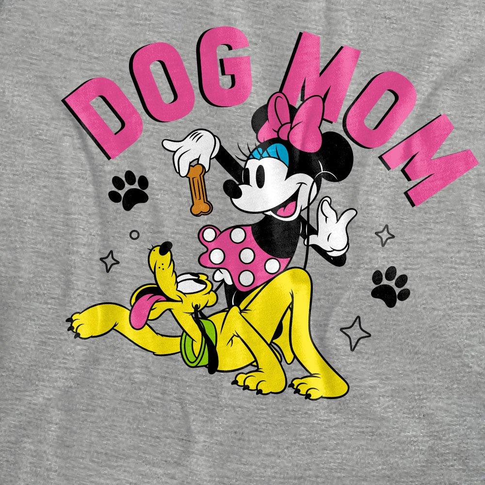 Light Grey - Disney - Minnie Mouse Dog Mom T-Shirt Athletic Heather - 2