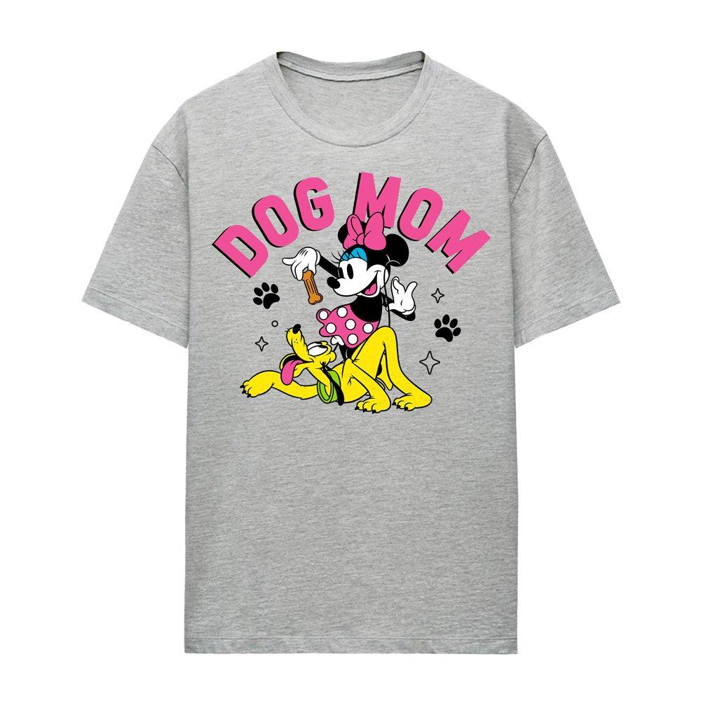 Light Grey - Disney - Minnie Mouse Dog Mom T-Shirt Athletic Heather - 4