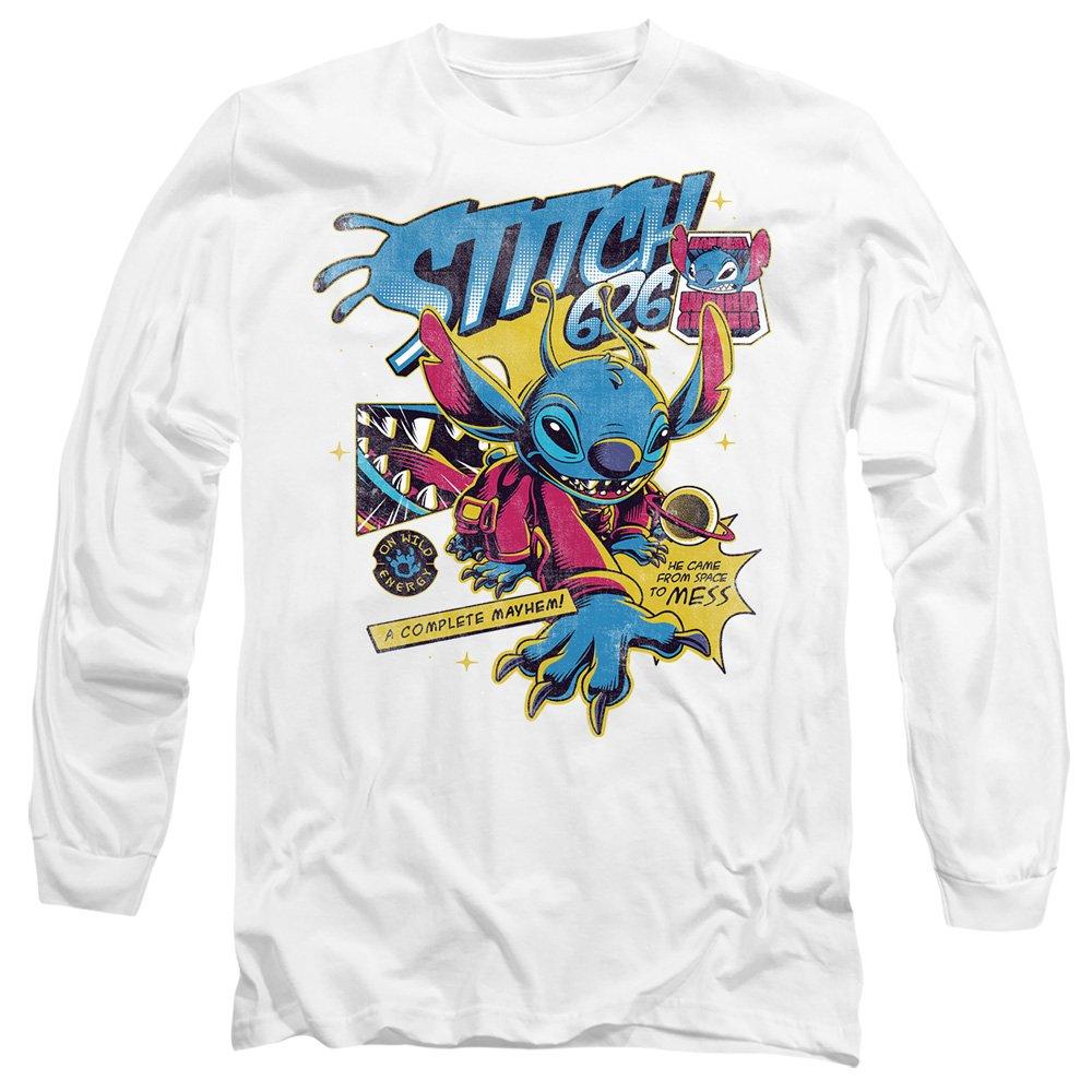 White - Disney - Lilo And Stitch 626 Comic Long Sleeve T-Shirt Whi - 1