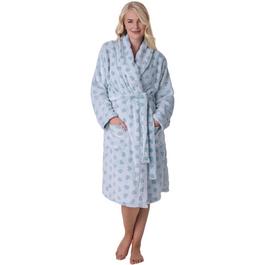 Camille Supersoft Fleece Bathrobe with Shawl Collar And Pockets