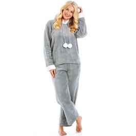 Camille Nina Supersoft Fleece Hooded Pyjama Set